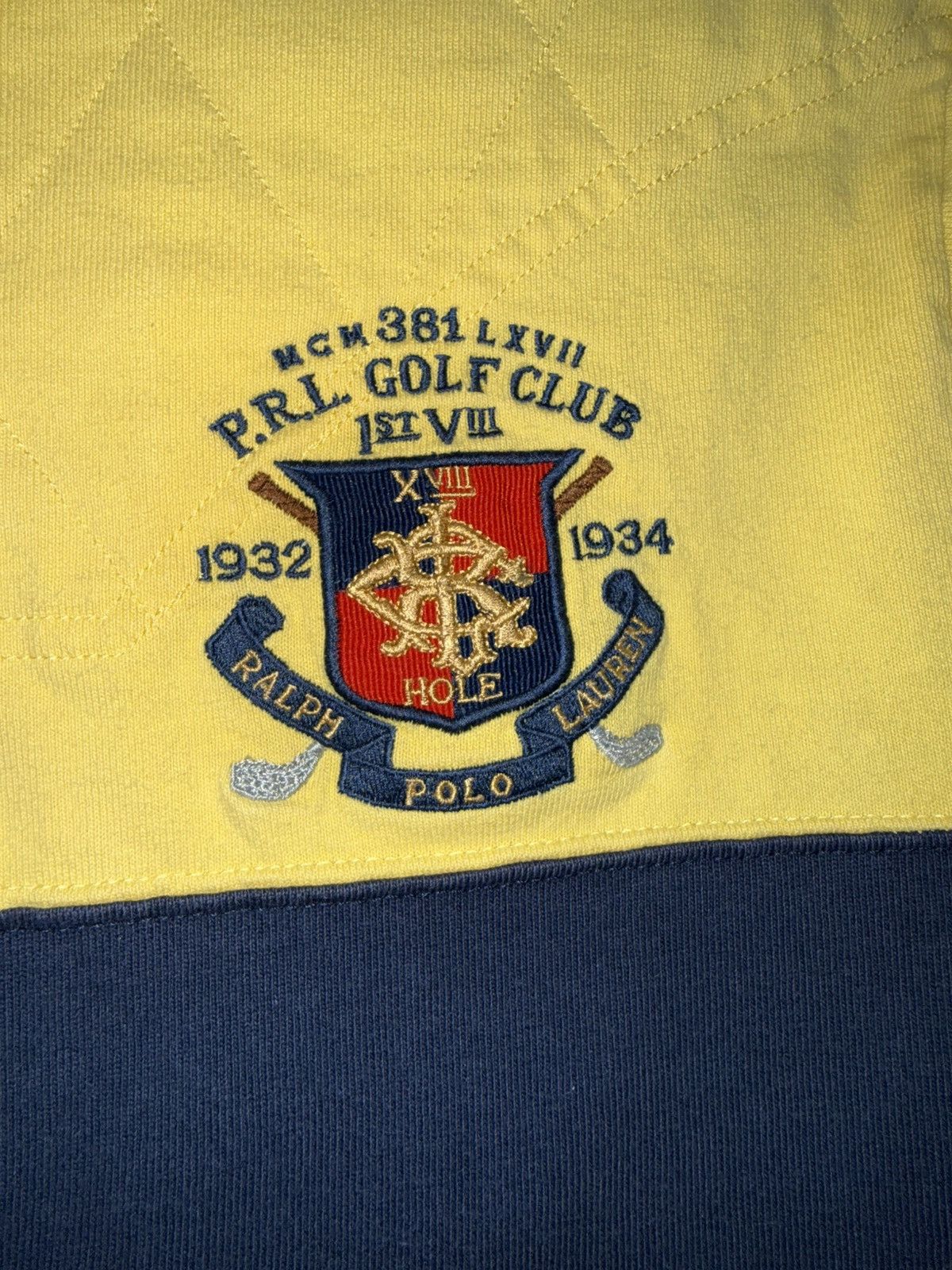 Polo Ralph Lauren Vintage Polo Ralph Lauren Crest Rugby Shirt Yellow Navy M Size US M / EU 48-50 / 2 - 3 Thumbnail