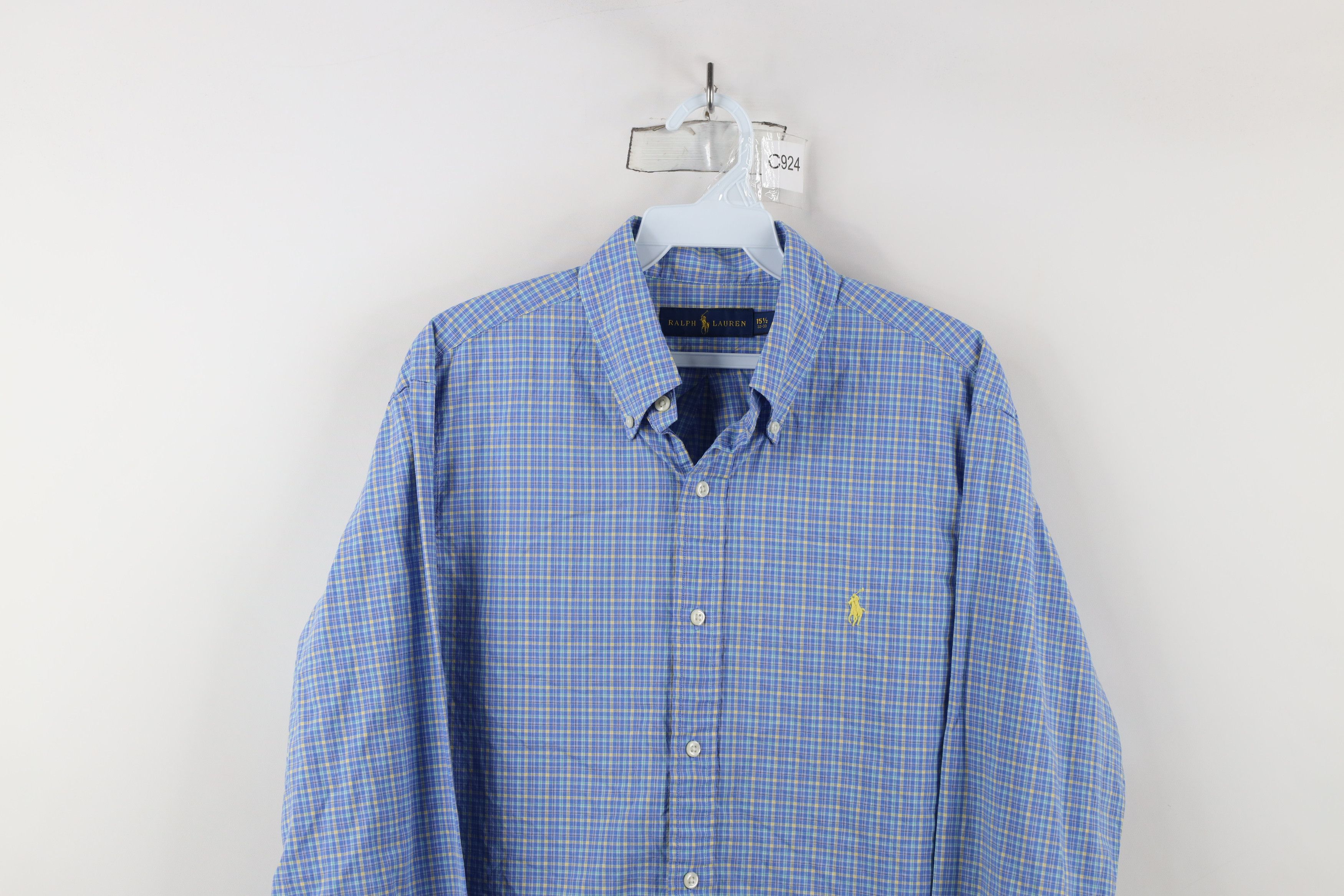 Ralph Lauren × Vintage Vintage Ralph Lauren Plaid Collared Button Down Shirt Size US M / EU 48-50 / 2 - 2 Thumbnail