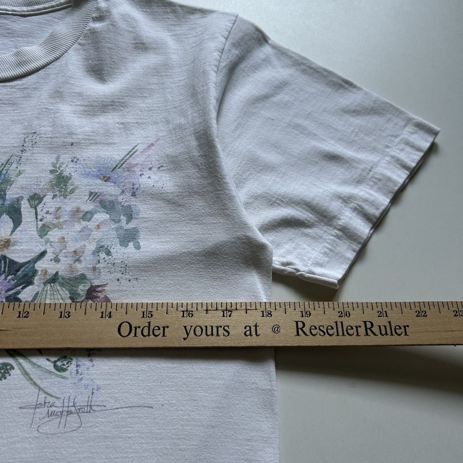Anvil Vintage 90s Flower Plant Floral T Shirt Medium Made In USA Size US M / EU 48-50 / 2 - 6 Thumbnail