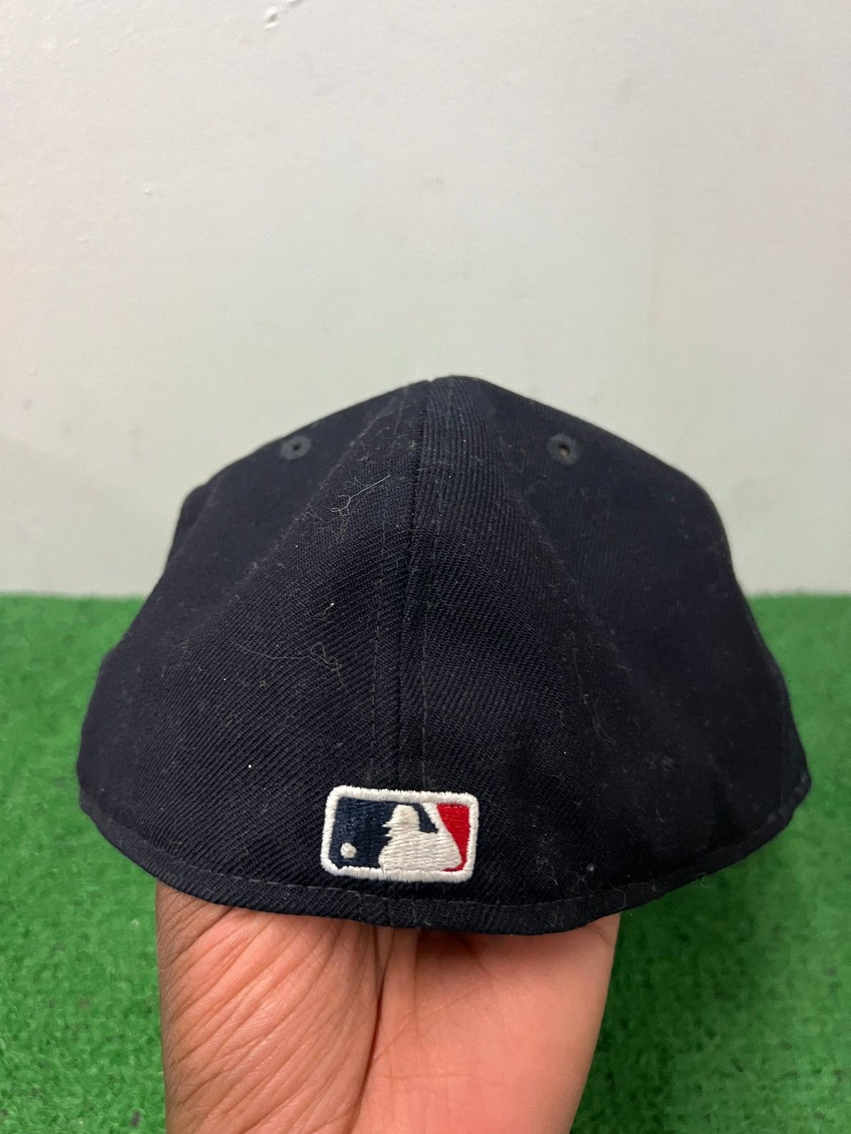 New Era × New York Yankees × Vintage Vintage 1999 World Series Yankees hat grey brim wool 7 1/8 Size ONE SIZE - 3 Thumbnail