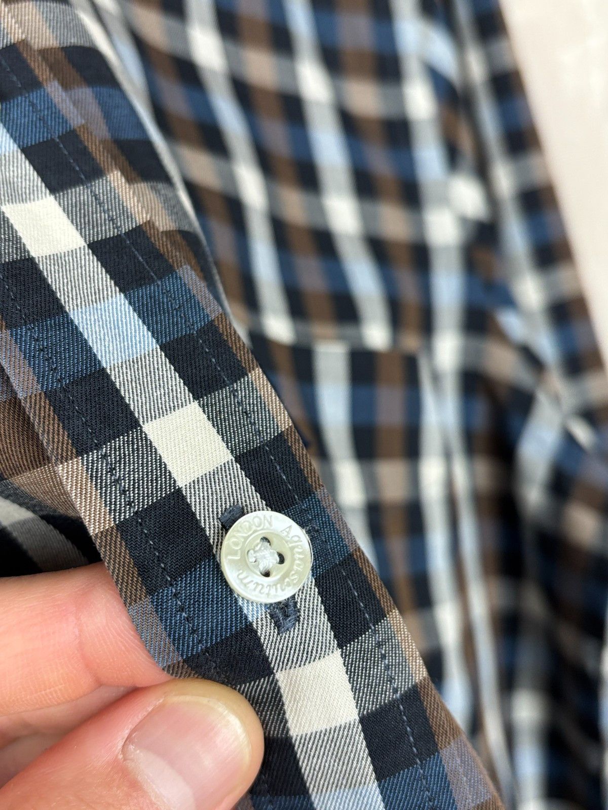 Aquascutum VTG Aquascutum of London Check Shirt Pocket Shirt Size US S / EU 44-46 / 1 - 8 Thumbnail