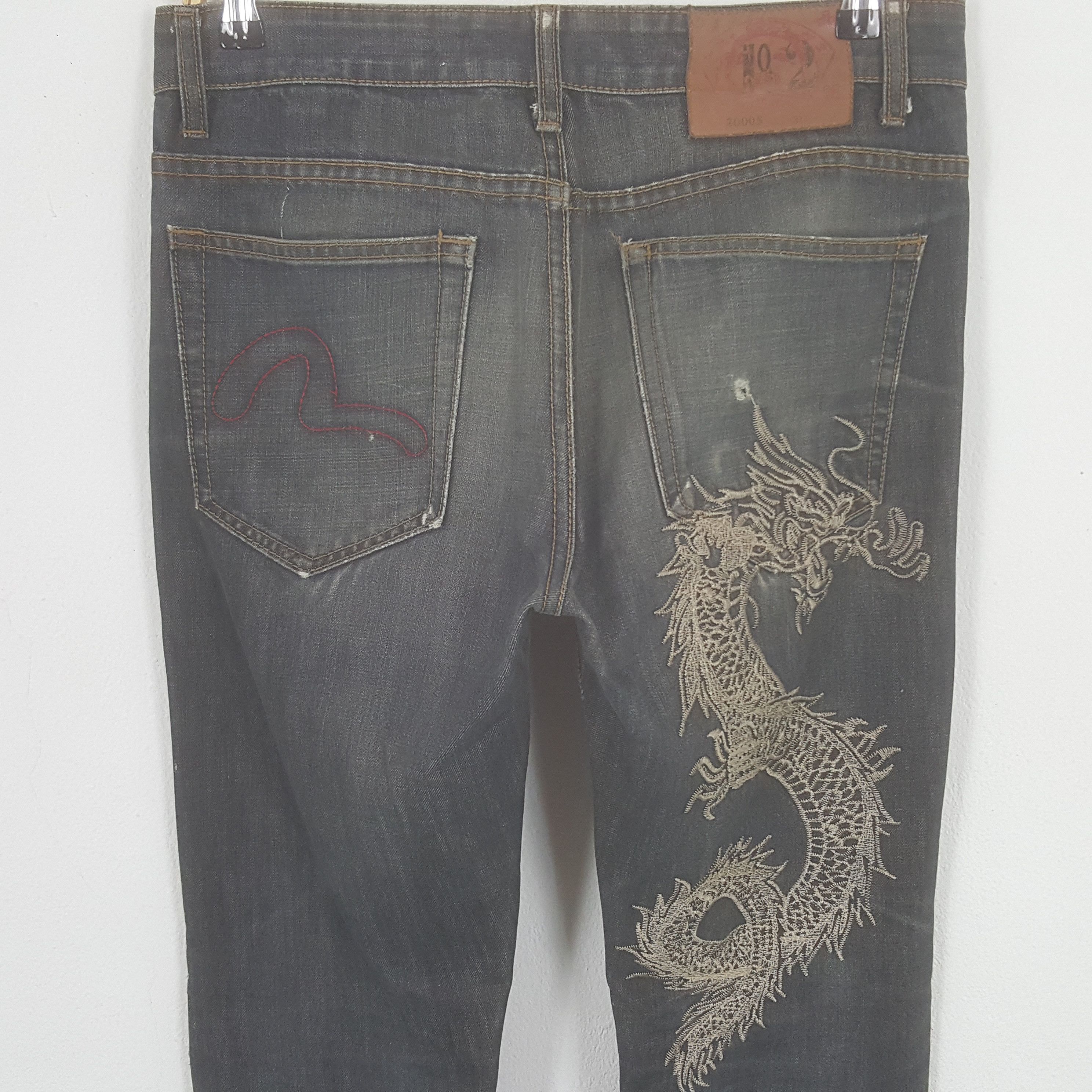 Japanese Brand Vintage Evisu Japanese Brand Daicock Custom Art Denim Jeans Size US 31 - 5 Thumbnail