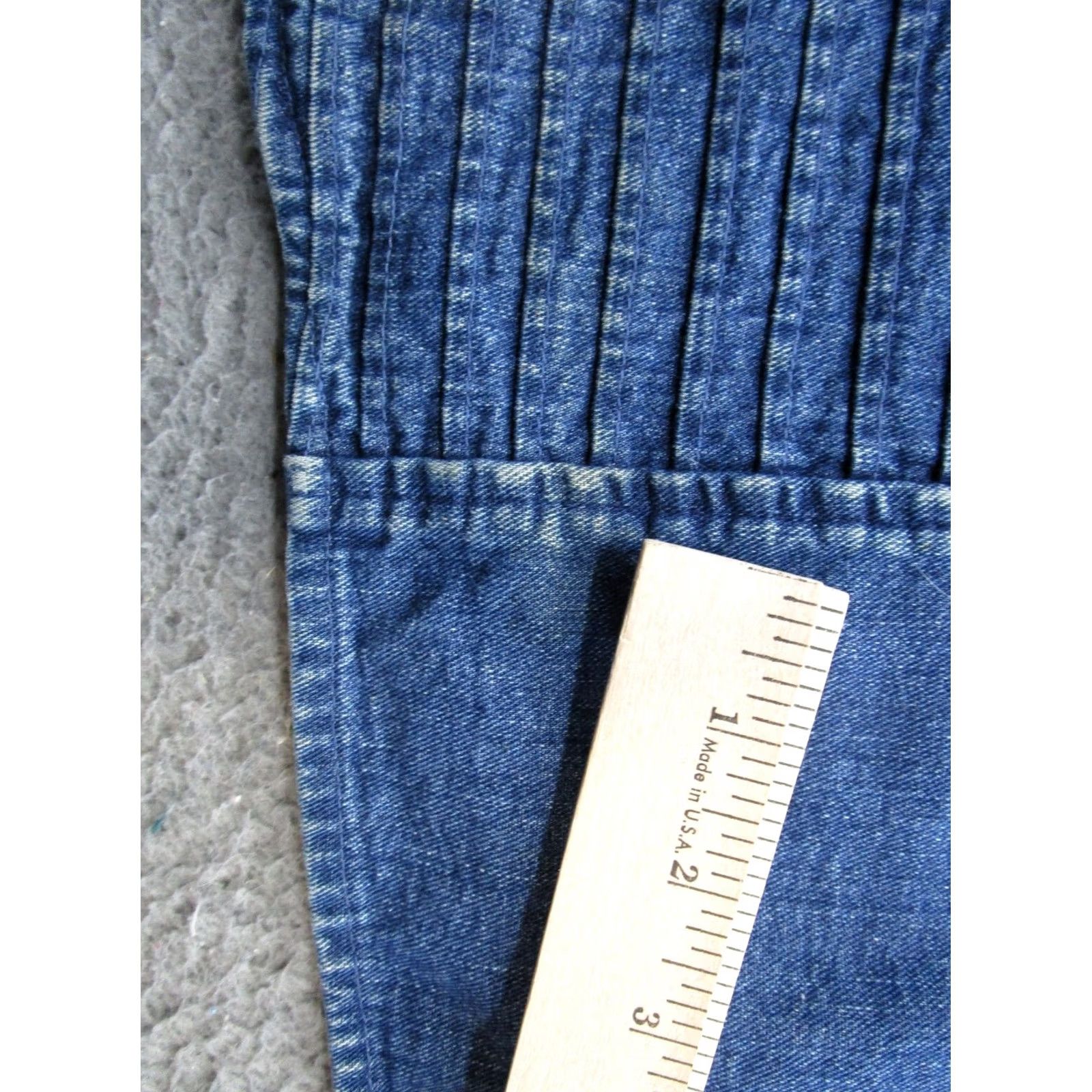 Orvis VINTAGE Orvis Vest Denim Button Up Women's 14 Blue Ruffle Western Casual Mens Womens Girls Size XL / US 12-14 / IT 48-50 - 4 Thumbnail