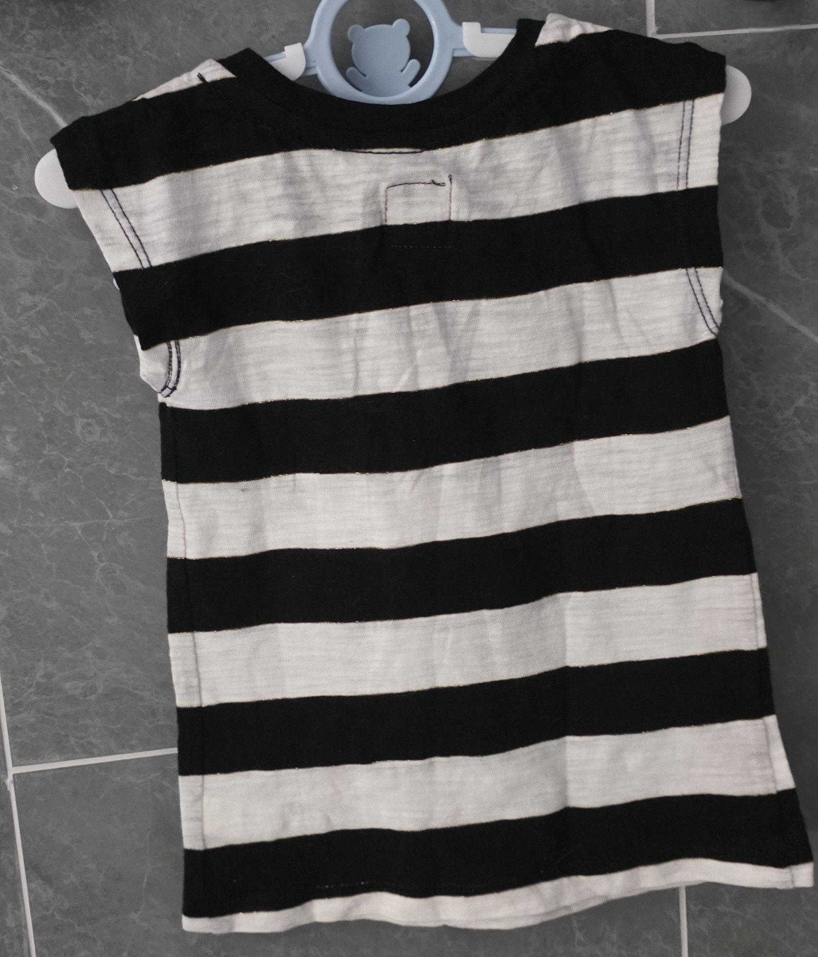 Gap NWT Baby GAP Girl's Black White Gold Stripe Tank 12-18 Mo Size ONE SIZE - 2 Thumbnail