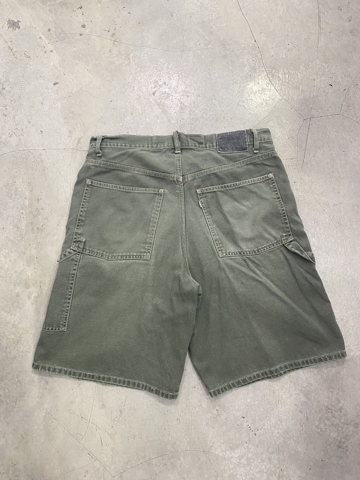 Levi's Vintage Clothing LEVI'S SILVERTAB DUNGAREE SHORTS Size US 33 - 2 Thumbnail