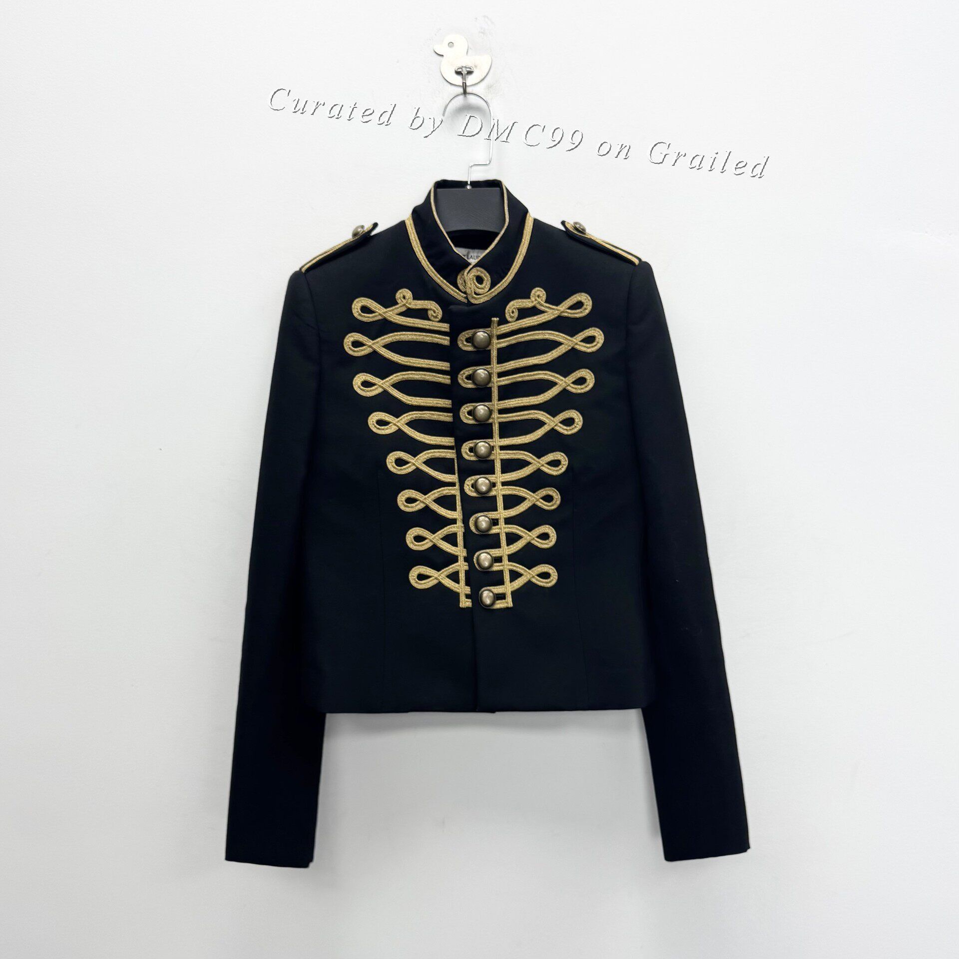 Saint Laurent Paris Saint Laurent Black Gold Embroidery Suit Jacket Size XS / US 0-2 / IT 36-38 - 1 Thumbnail