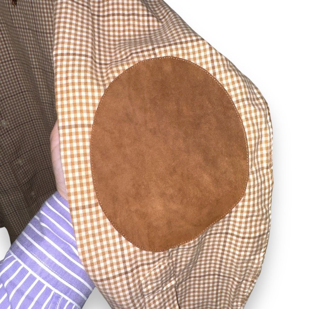Polo Ralph Lauren 90s Polo Ralph Lauren Flannel Suede Patch Shooting Bradford Shirt M Size US M / EU 48-50 / 2 - 6 Thumbnail