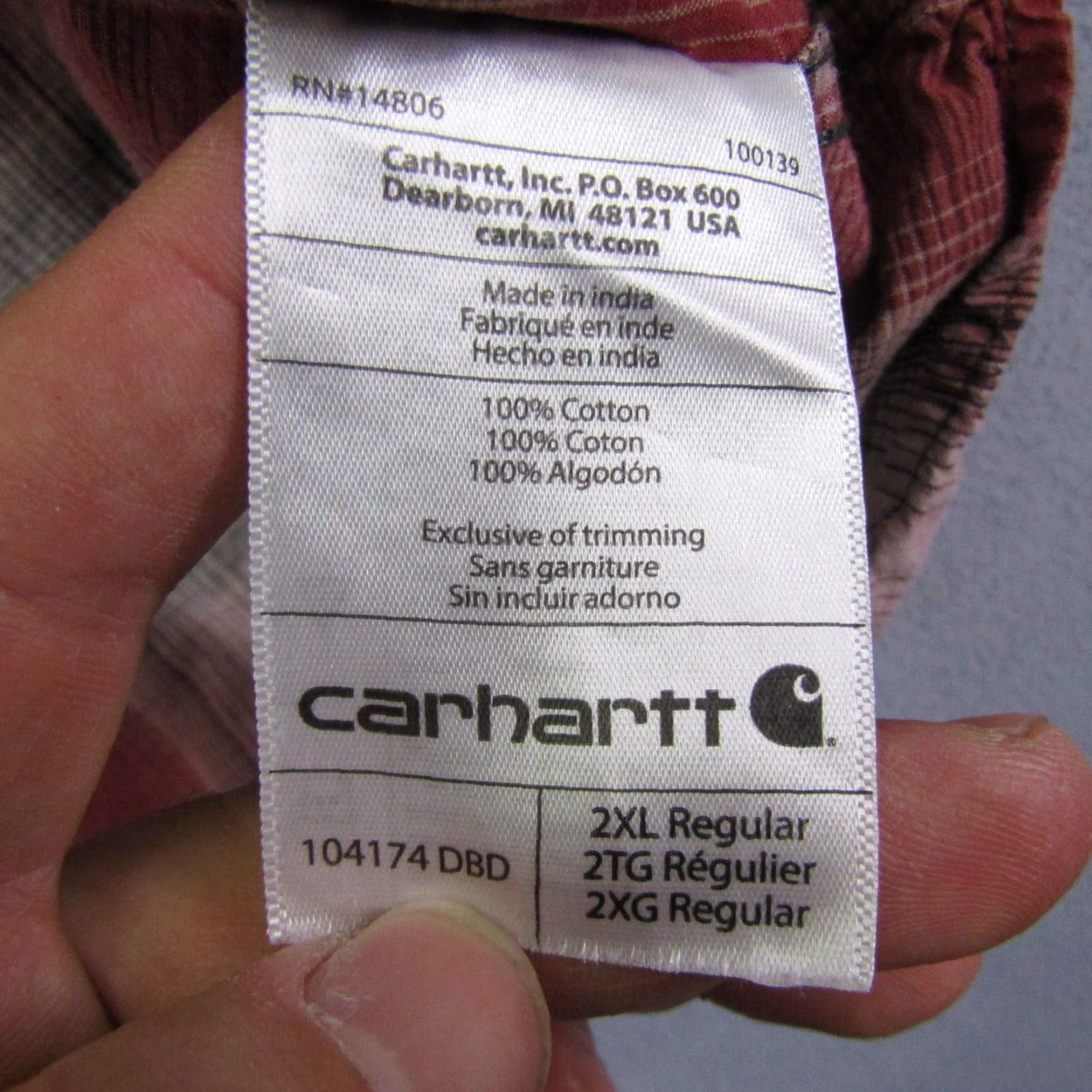 Carhartt VINTAGE Carhartt Button-Up Shirt Mens 2XL Red Plaid Relaxed Fit Short Sleeve Utility Button-Down Collared Size US XXL / EU 58 / 5 - 4 Thumbnail