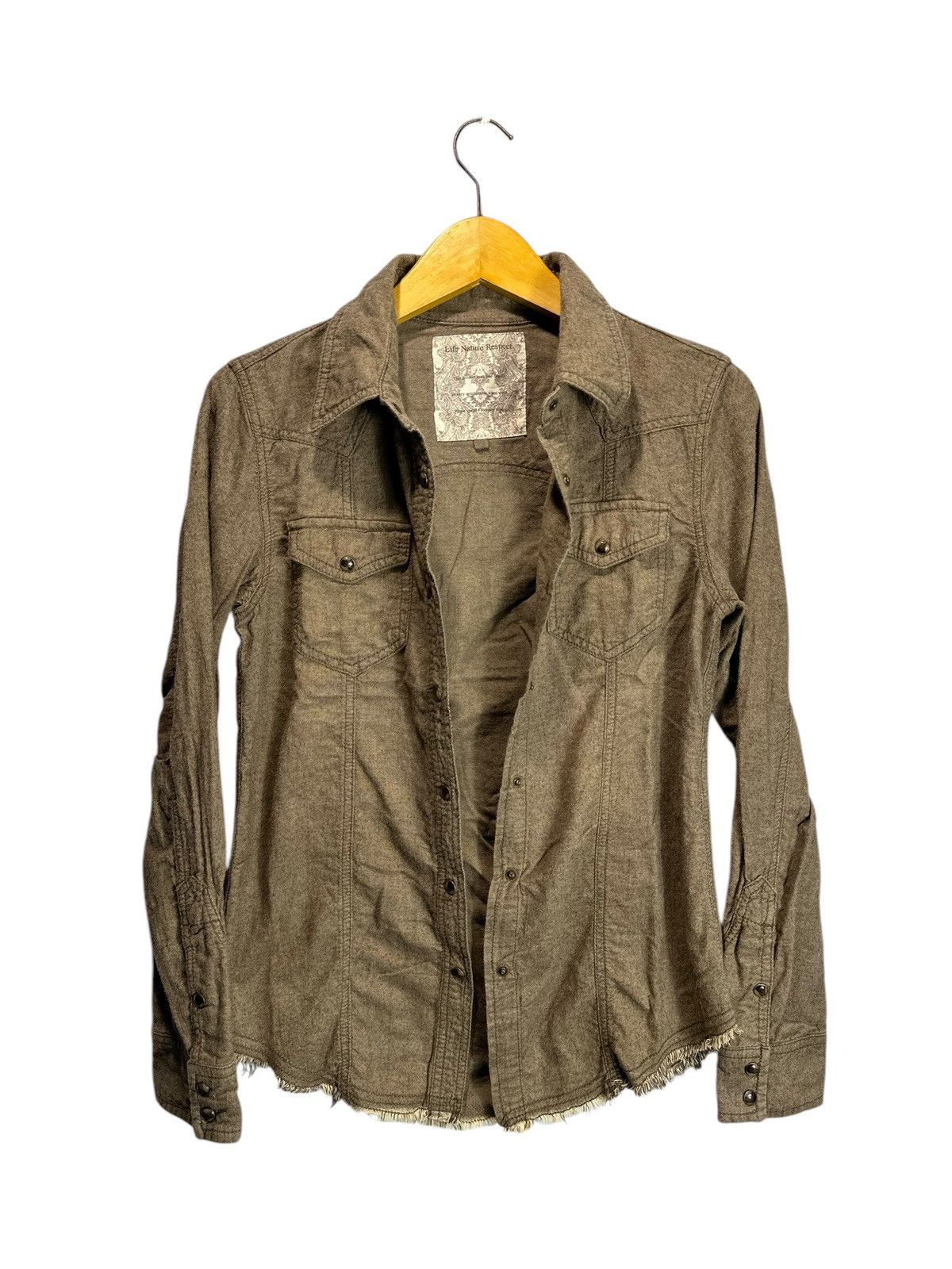 GOA GOA DISTRESSED BUTTON WESTERN SHIRT IFSIX LGB STYLE Size US M / EU 48-50 / 2 - 5 Thumbnail