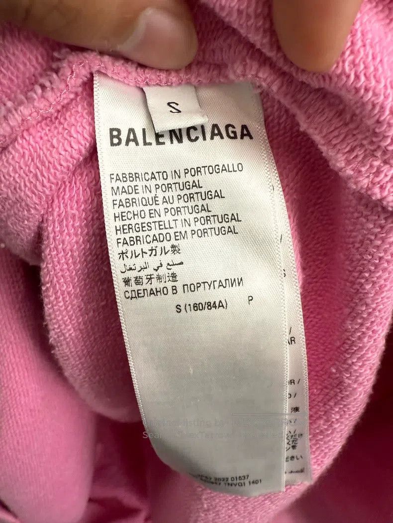 Balenciaga Balenciaga Pink splatter letter print hooded sweatshirt Size US S / EU 44-46 / 1 - 3 Thumbnail