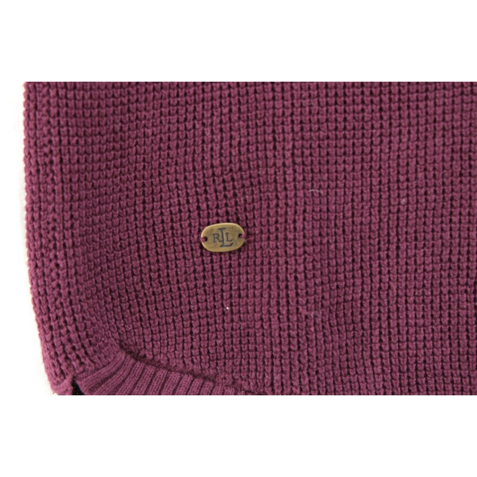 Ralph Lauren Lauren Ralph Lauren Hoodie Women's Waffle Knit Medium Burgandy Drawstring Hood Size M / US 6-8 / IT 42-44 - 2 Thumbnail