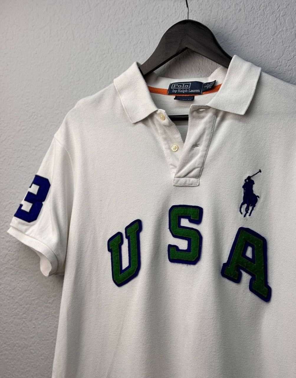 Polo Ralph Lauren × Vintage Polo Raplh Lauren USA Shirt Rugby Vintage Size US L / EU 52-54 / 3 - 6 Thumbnail