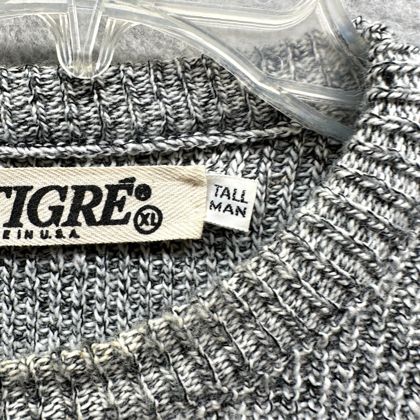 Vintage VINTAGE Le Tigre Sweater Mens XL Black White Fleck 80s Made in USA Size US XL / EU 56 / 4 - 7 Thumbnail