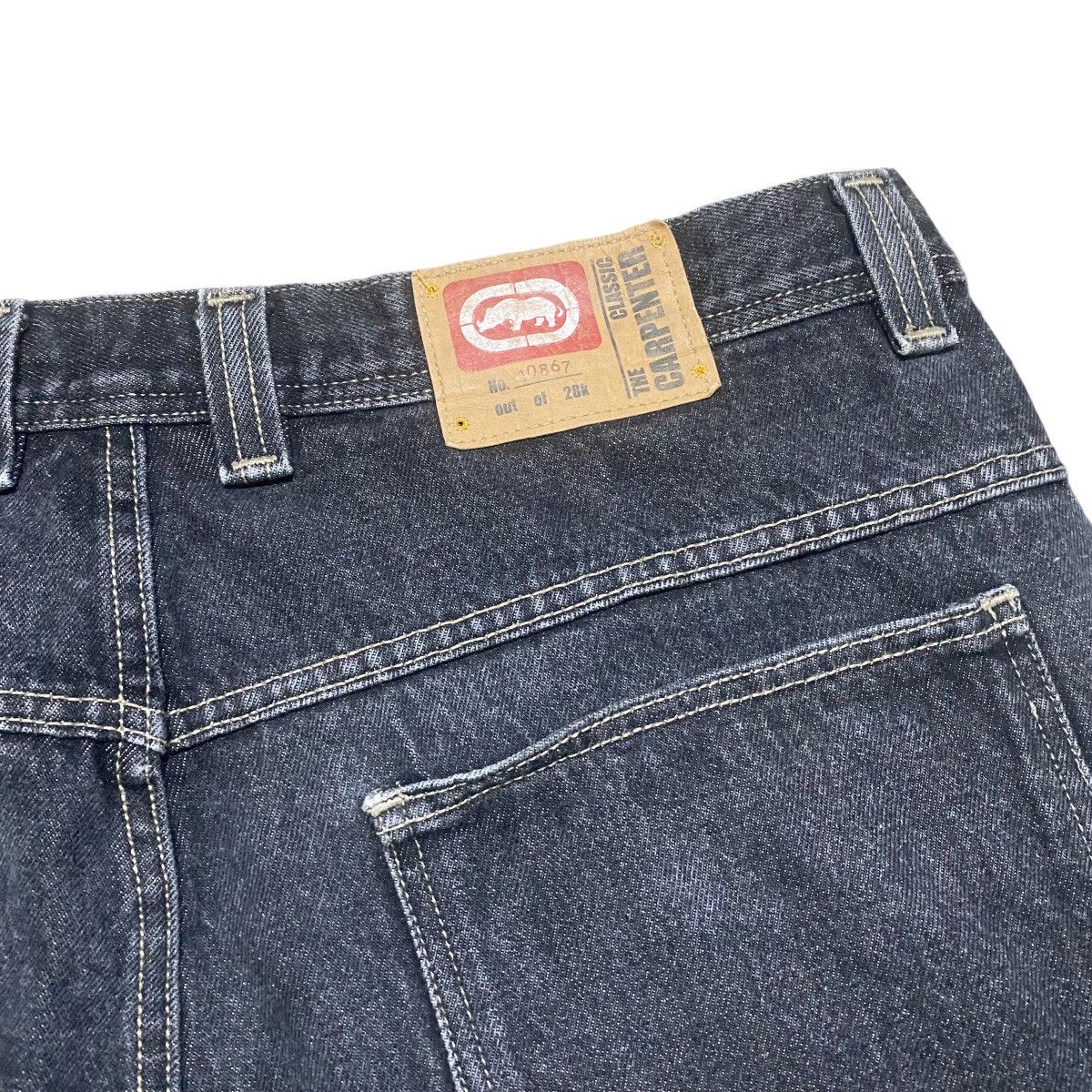 Ecko Unltd. Vintage Ecko Untld Black Denim Carpenter Baggy Pants Size US 37 - 13 Thumbnail