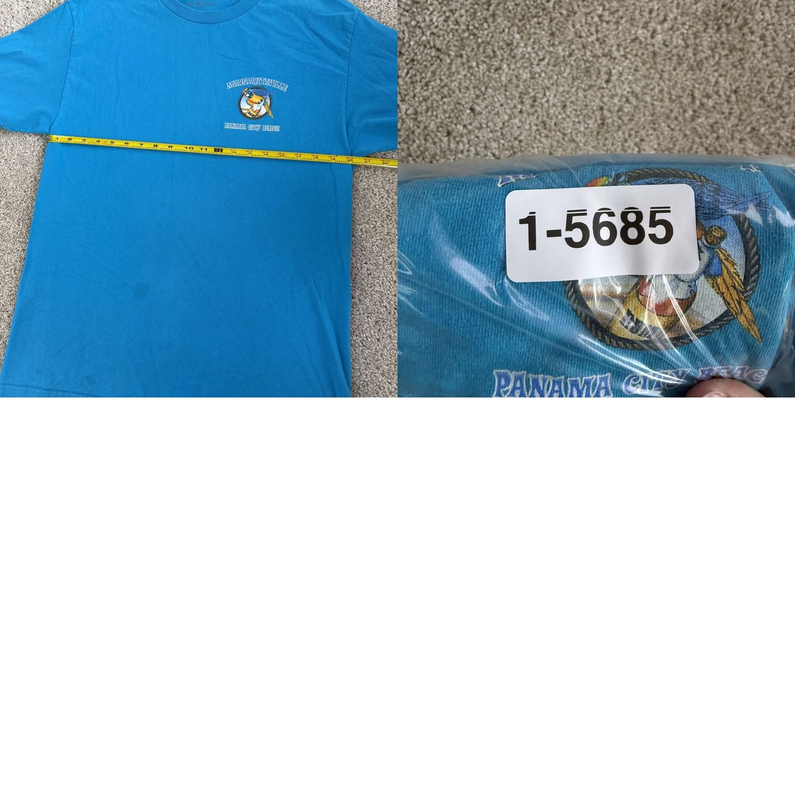 Vintage Margaritaville Shirt Mens Large Blue Panama City Beach Parrot Rum Tee T-Shirt Size US L / EU 52-54 / 3 - 8 Thumbnail