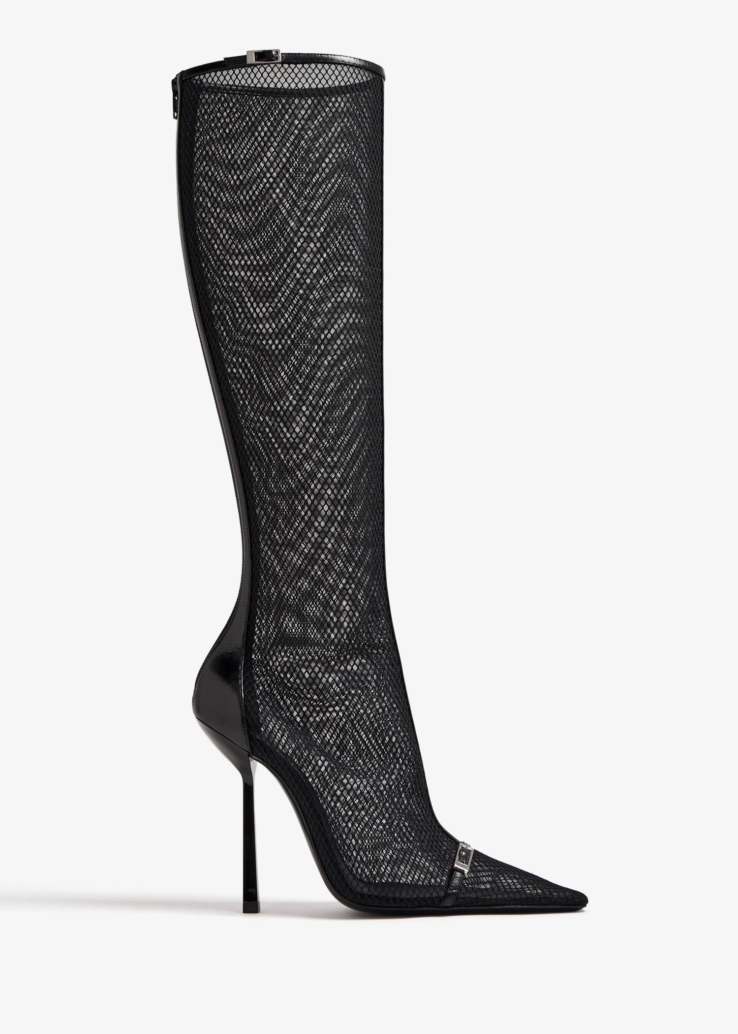 Saint Laurent Paris o1s1wg110125 763458 Oxalis Boots in Mesh in Black Size US 10 / IT 40 - 1 Thumbnail