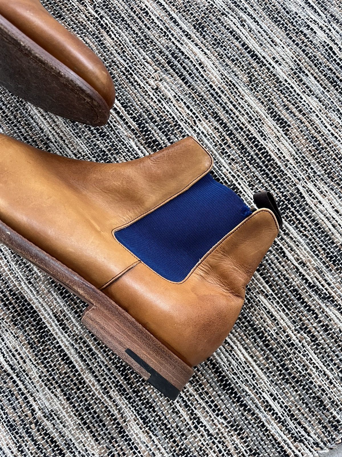 Barker Vintage Luxury Barker Brown Yellow Leather Chelsea Boots Y2K Size US 11.5 / EU 44-45 - 6 Thumbnail