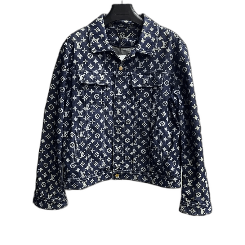 Blue Logo Print Denim Jacket