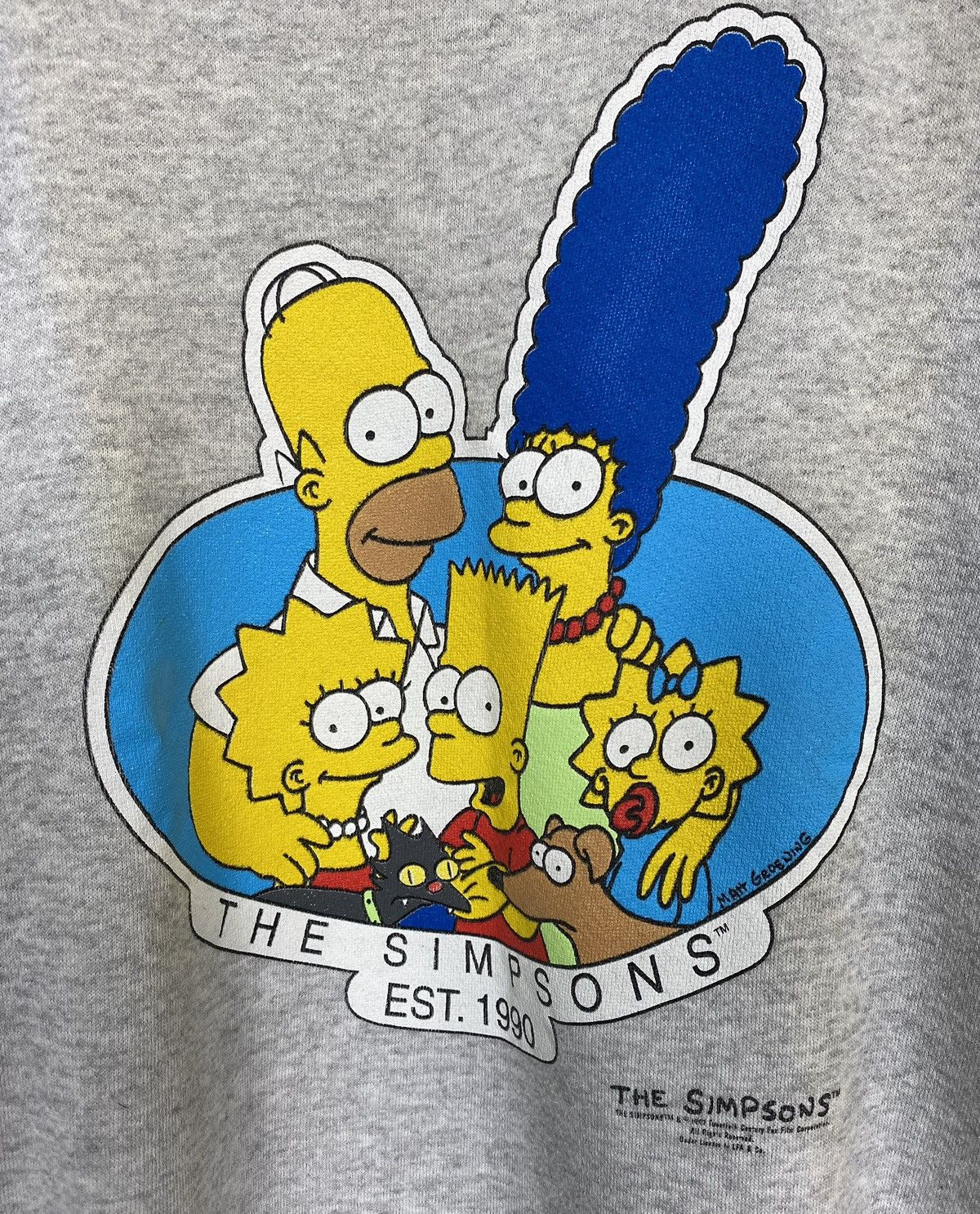 The Simpsons Vintage 90s The Simpsons Tultex Sweatshirt Grey Rare Top Size US L / EU 52-54 / 3 - 3 Thumbnail