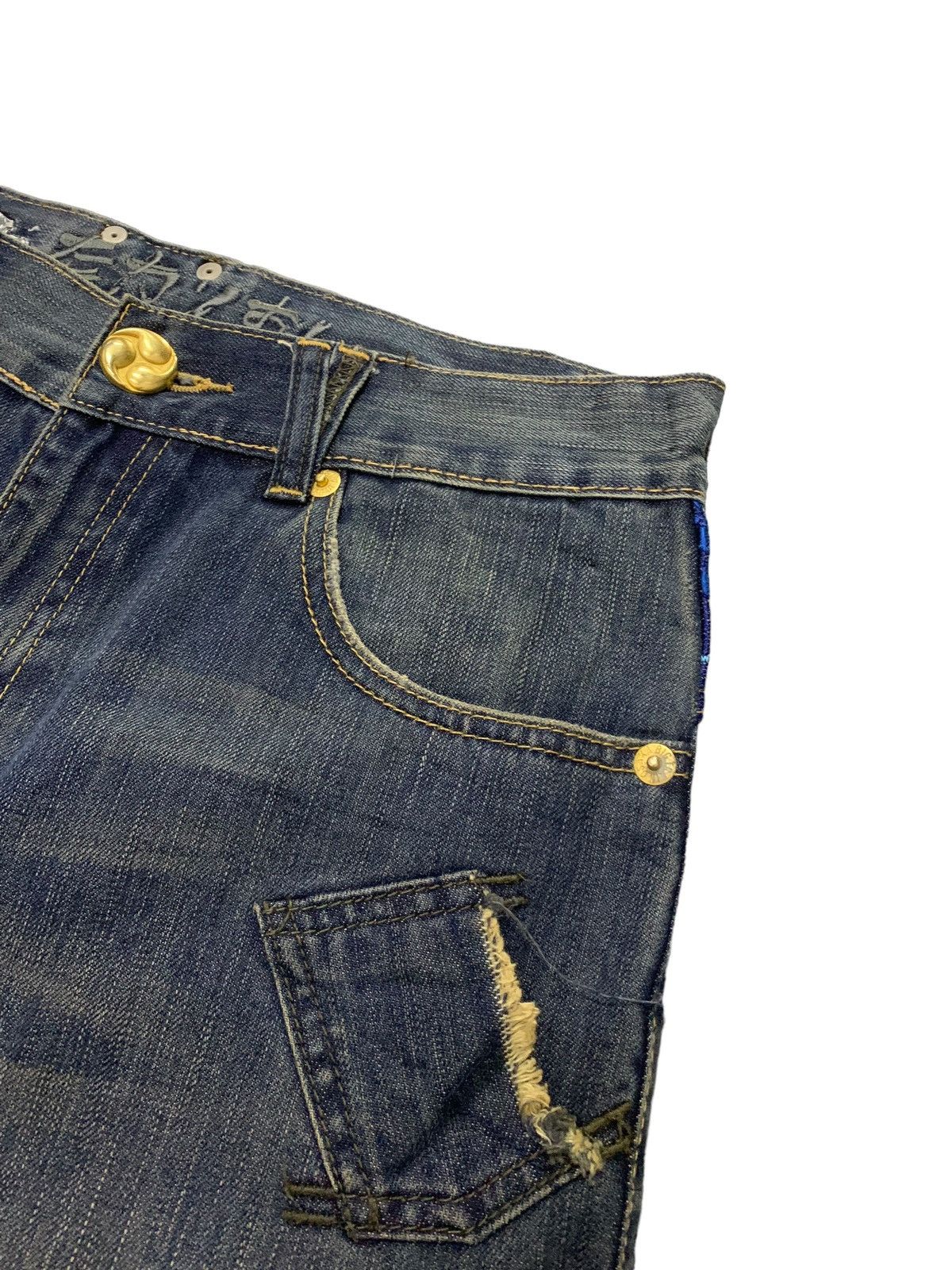 Japanese Brand × Kapital Osaka Big Train Japan Distressed Loose Crafted Jeans Size US 32 / EU 48 - 13 Thumbnail