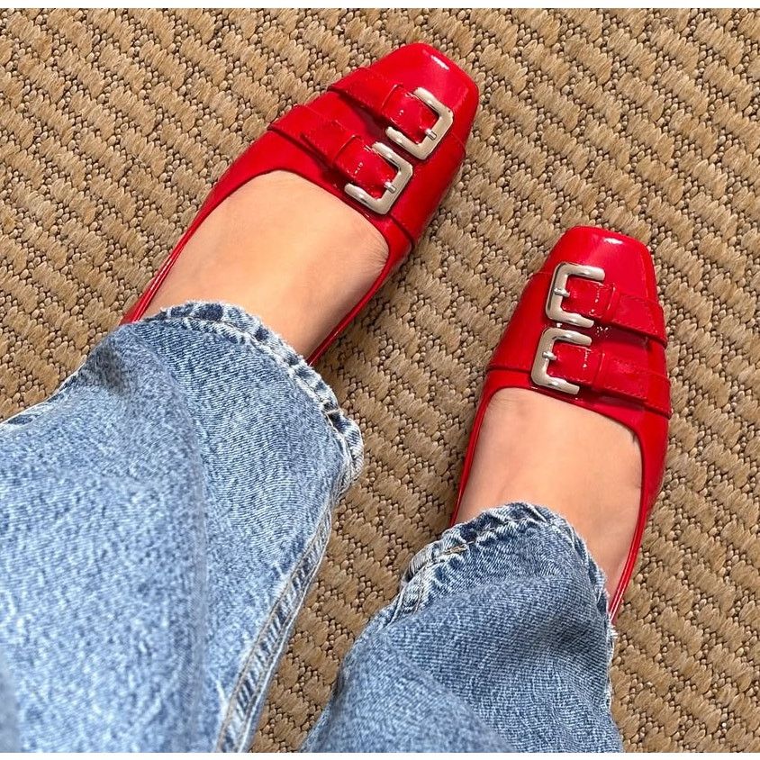 Zara ZARA Red Patent Slingbacks NWT Size US 7.5 / IT 37.5 - 12 Thumbnail
