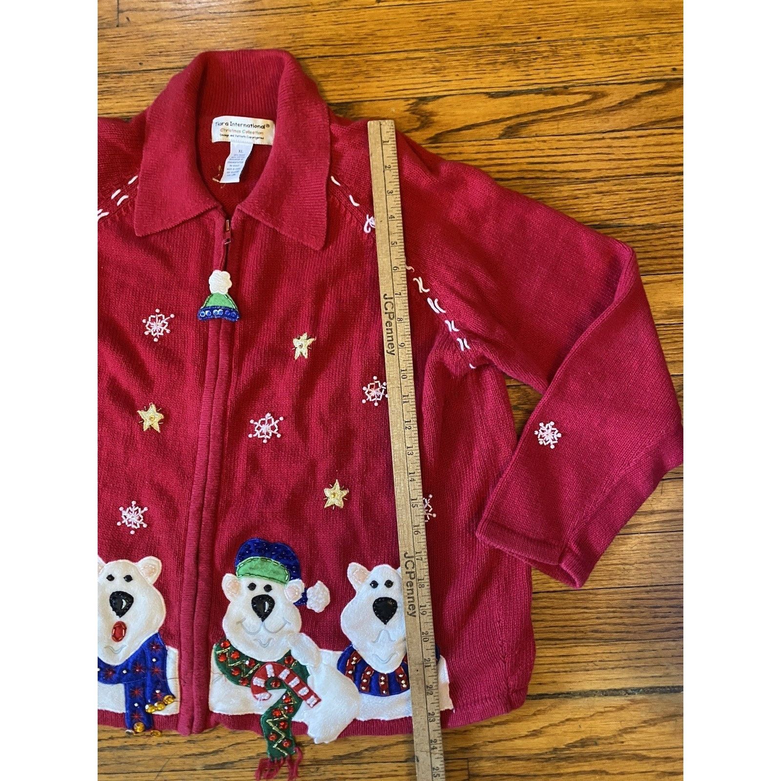 Vintage VTG Tiara Collection Snowmen Zip Cardigan Sweater Women’s XL Size XL / US 12-14 / IT 48-50 - 7 Thumbnail