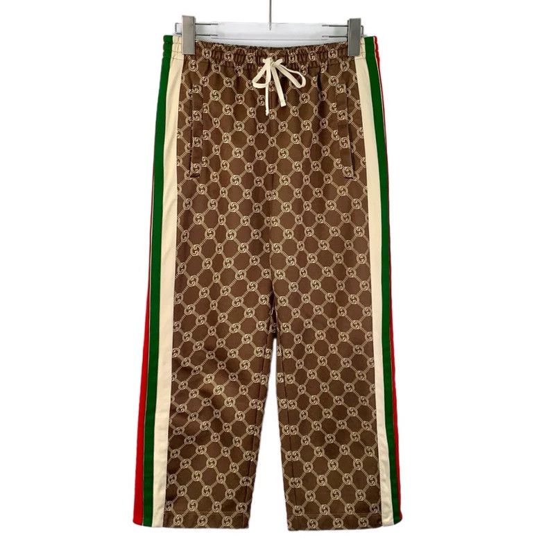 Gucci Gucci Brown Logo Print Casual Pants Size US 26 / EU 42 - 1 Thumbnail