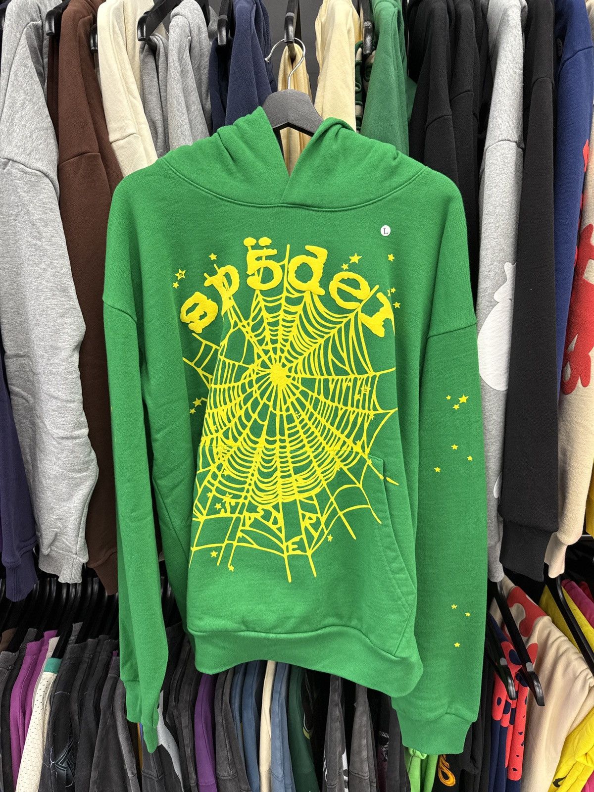 Sp5der Spider green web hoodie Size US L / EU 52-54 / 3 - 1 Thumbnail