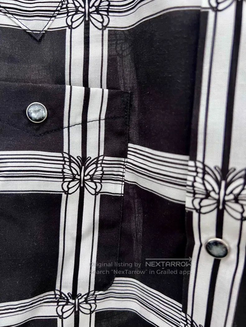 Needles Needles Nissan Butterfly Check Short Sleeve Shirt Size US L / EU 52-54 / 3 - 7 Thumbnail