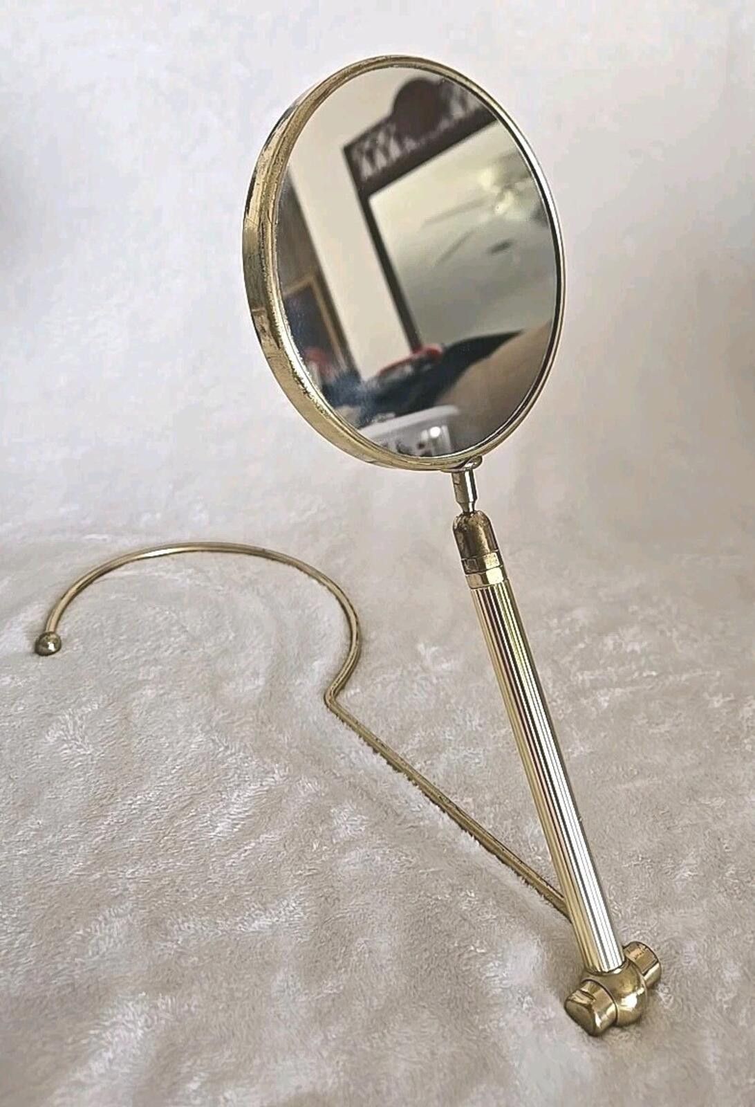Unknown London Mid-Century French Gilt Brass Table Mirror Rare Adjustable Size ONE SIZE - 1 Thumbnail