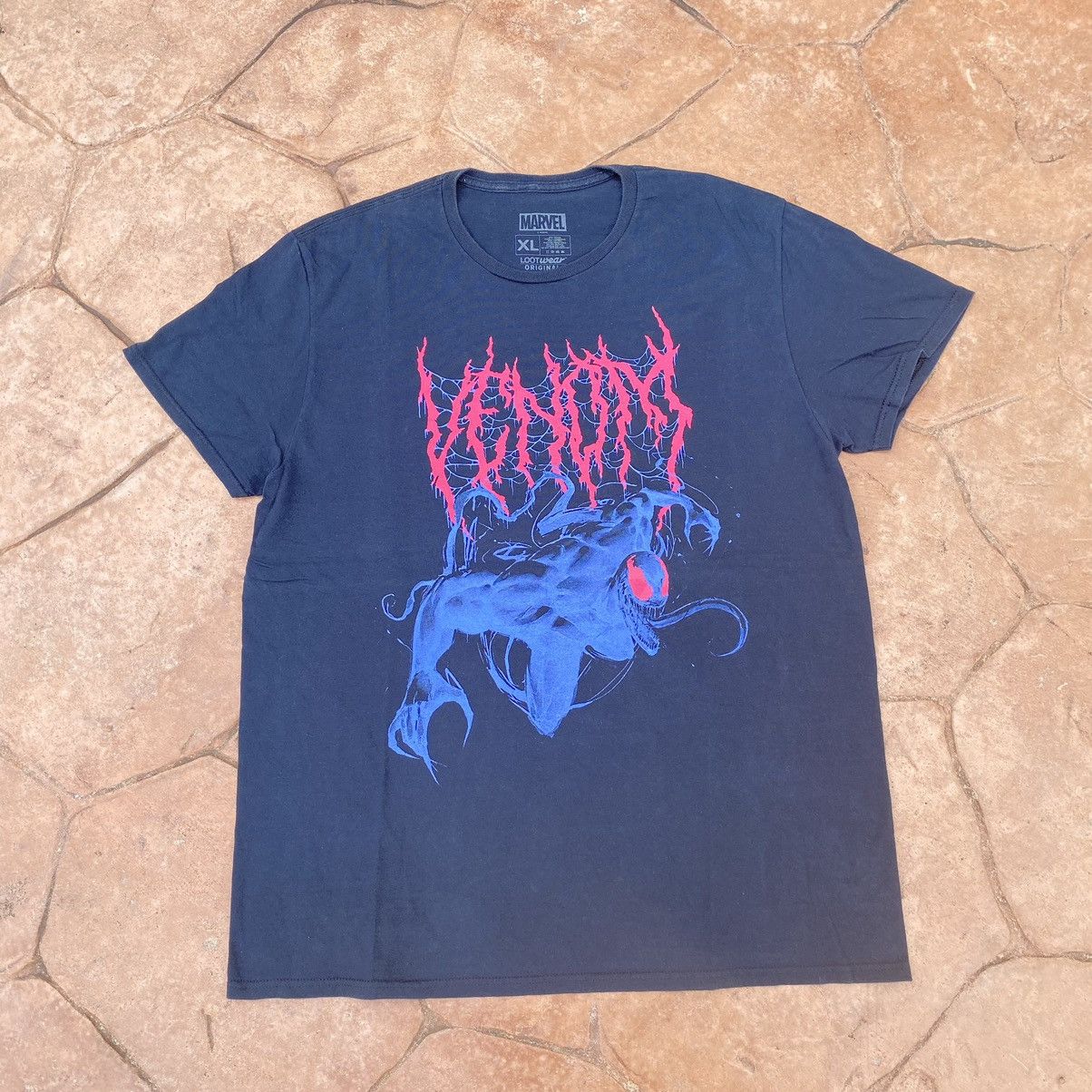 Marvel Comics Faded Venom Marvel Comics Cartoon ERD GRUNGE THRASHED TEE Size US XL / EU 56 / 4 - 1 Thumbnail