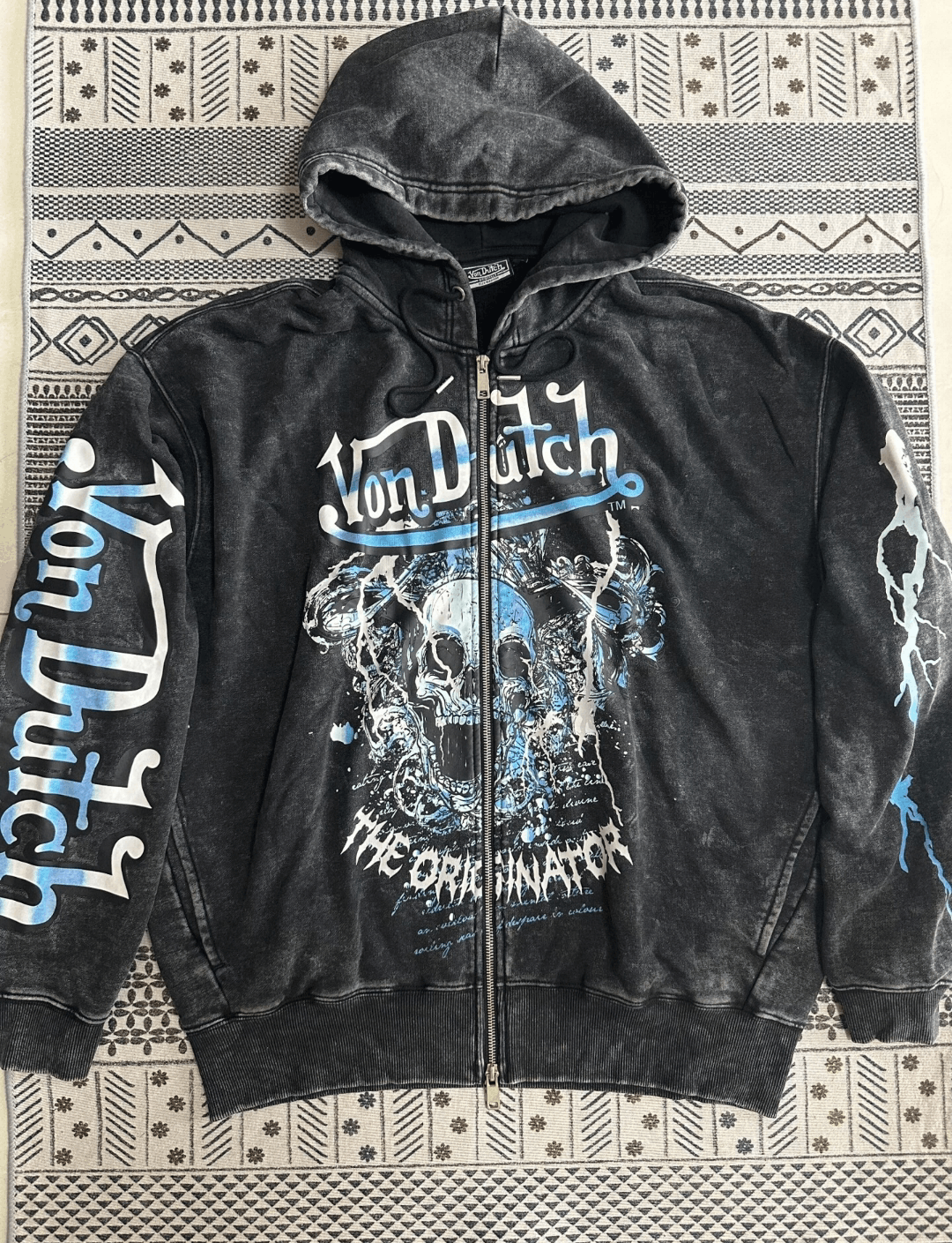 Von Dutch von dutch washed skull lighting zipup hoodie Size US M / EU 48-50 / 2 - 1 Thumbnail