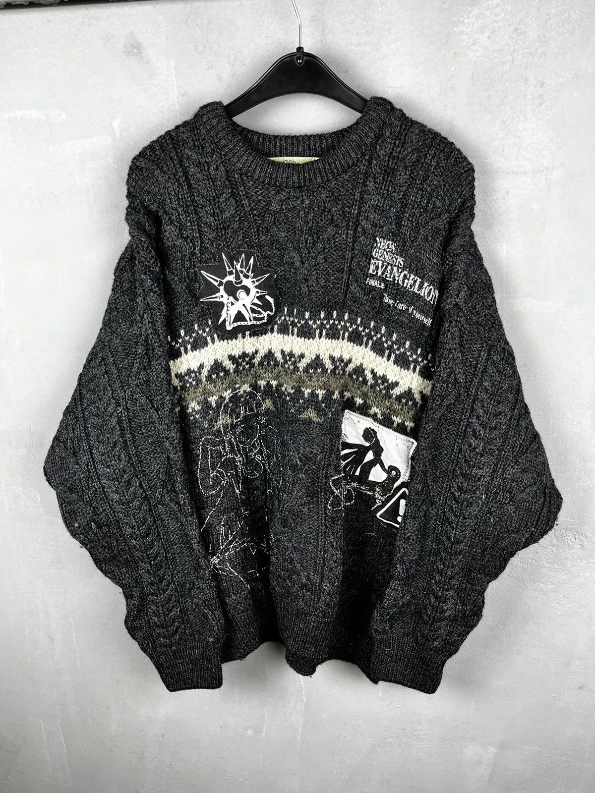 Vintage Distressed Knit ART sweater vintage Size US XL / EU 56 / 4 - 5 Thumbnail