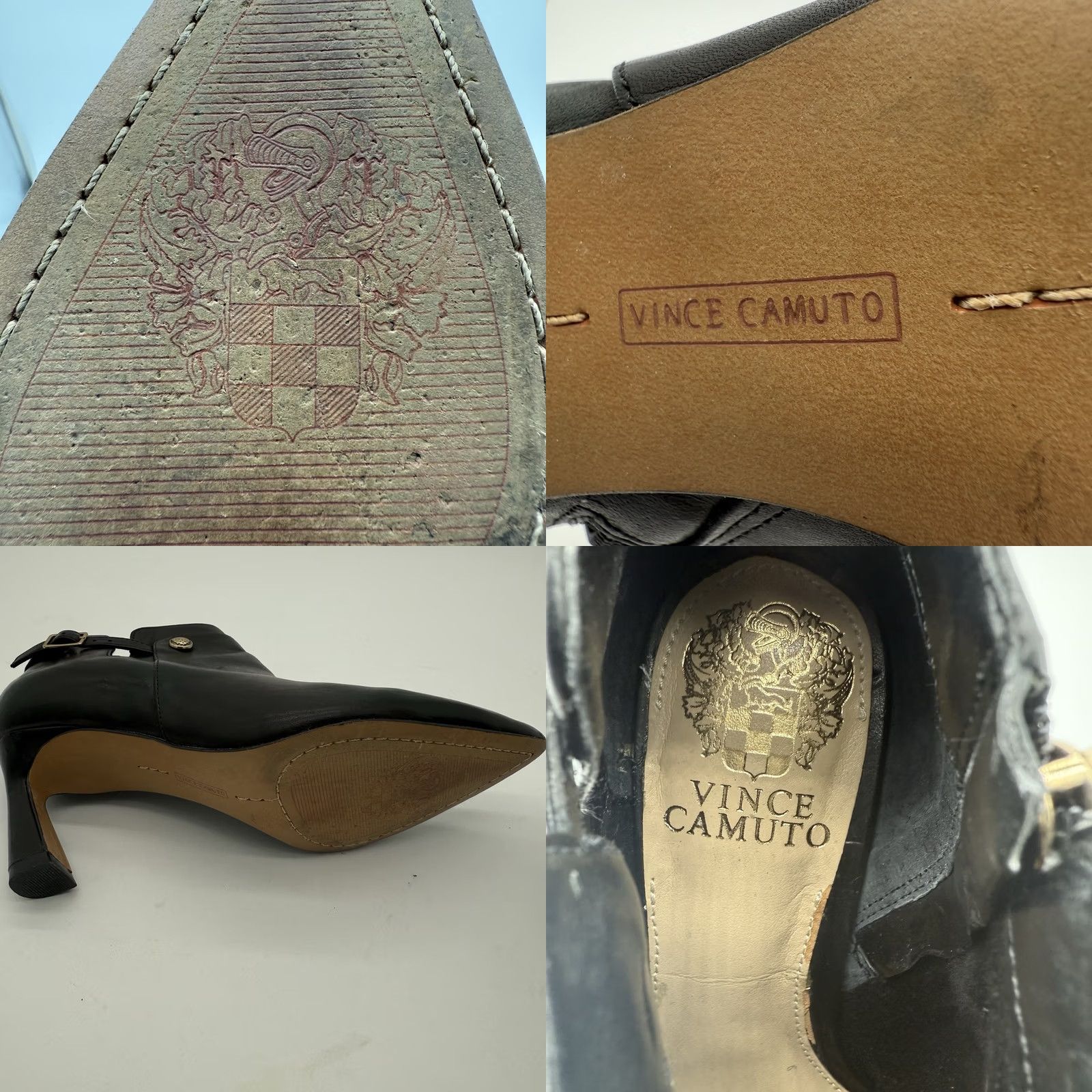 Vince Camuto Vince Camuto W Keeshey Bootie Ankle Boot W 6 Stiletto Pointed Toe Black Leather Women Shoes Size US 6 / IT 36 - 8 Thumbnail