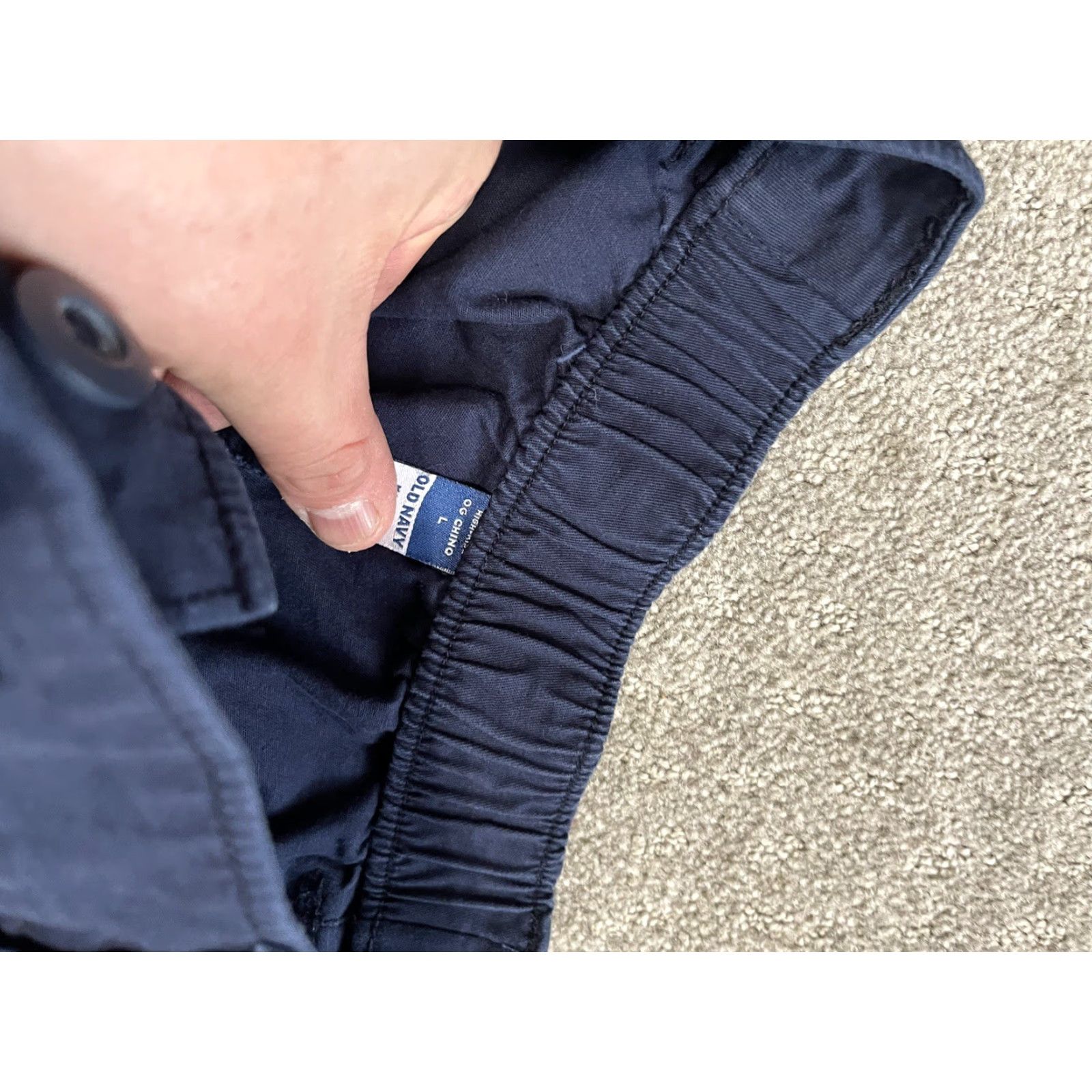 Old Navy Old Navy Chino Shorts Navy Blue Men L Size - Cotton Spandex Size US 33 - 3 Thumbnail