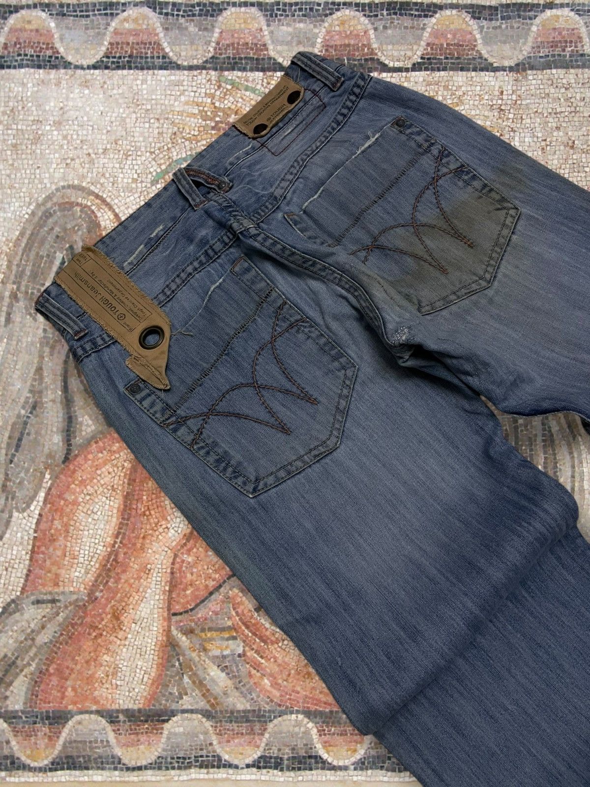 Japanese Brand Vintage 1990s OG Designer Japan Tough Serial Killer Denim Size US 34 / EU 50 - 15 Thumbnail