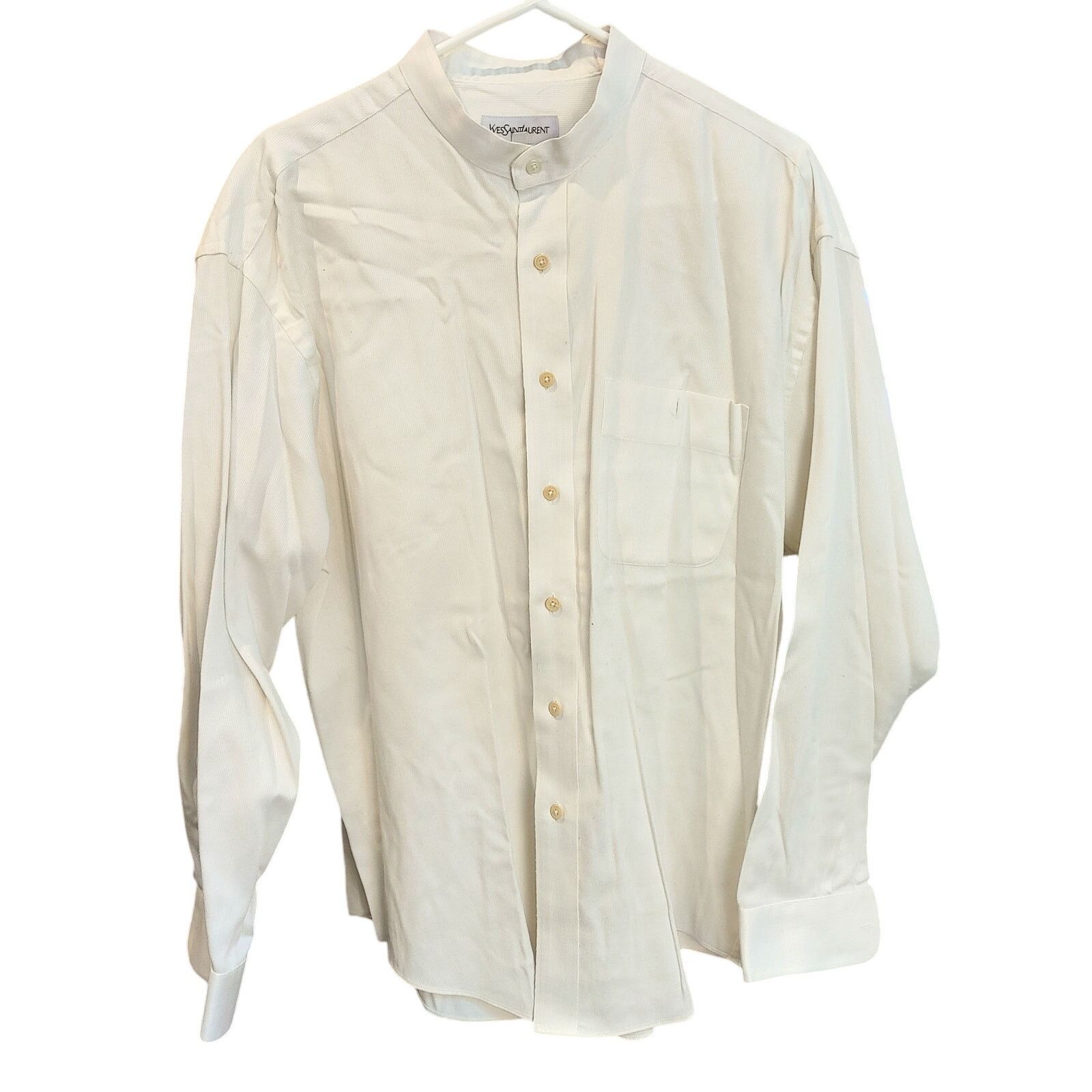 Other Yves Saint Laurent Mens 17.5 34-35 White Casual Dress Shirt Size US XL / EU 56 / 4 - 1 Thumbnail