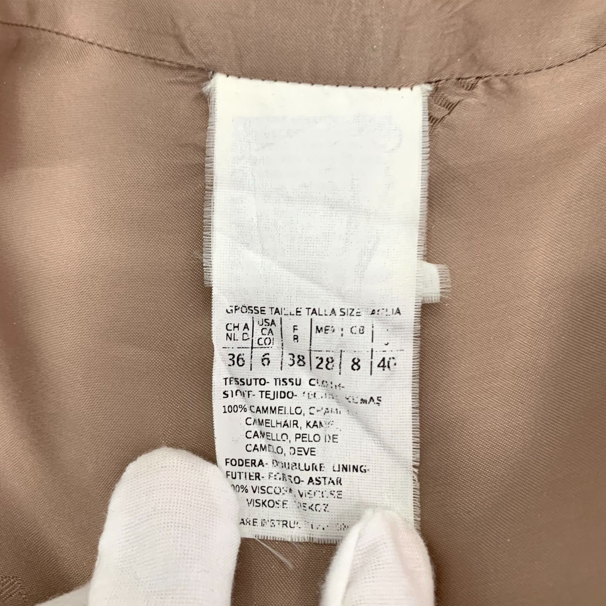 Max Mara Max Mara Womens Hooded Bathrobe Coat With Belt Camel Wool Bl Size M / US 6-8 / IT 42-44 - 5 Thumbnail