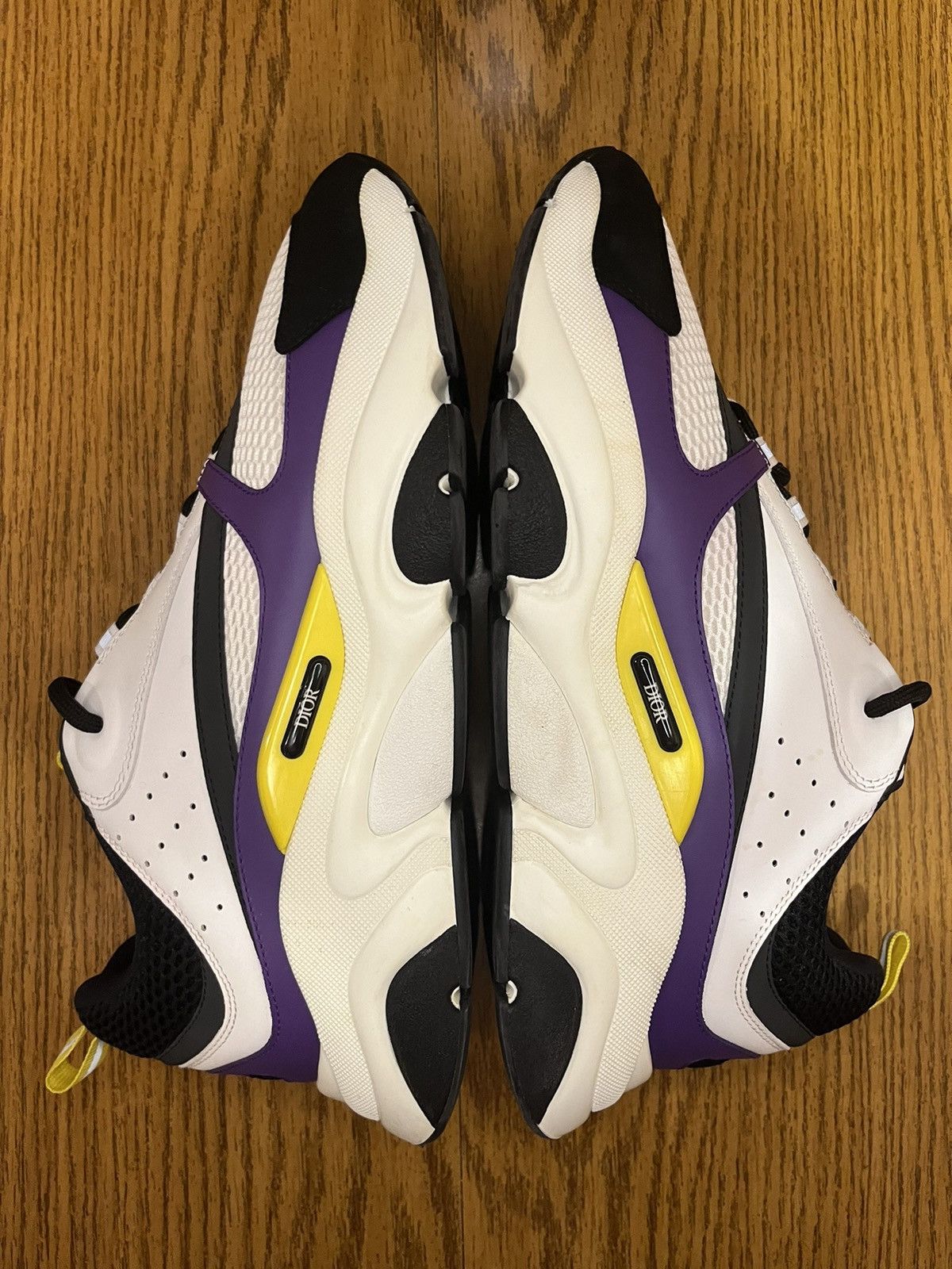 Dior Dior B22 Sneaker Purple/Yellow Size US 12 / EU 45 - 3 Thumbnail