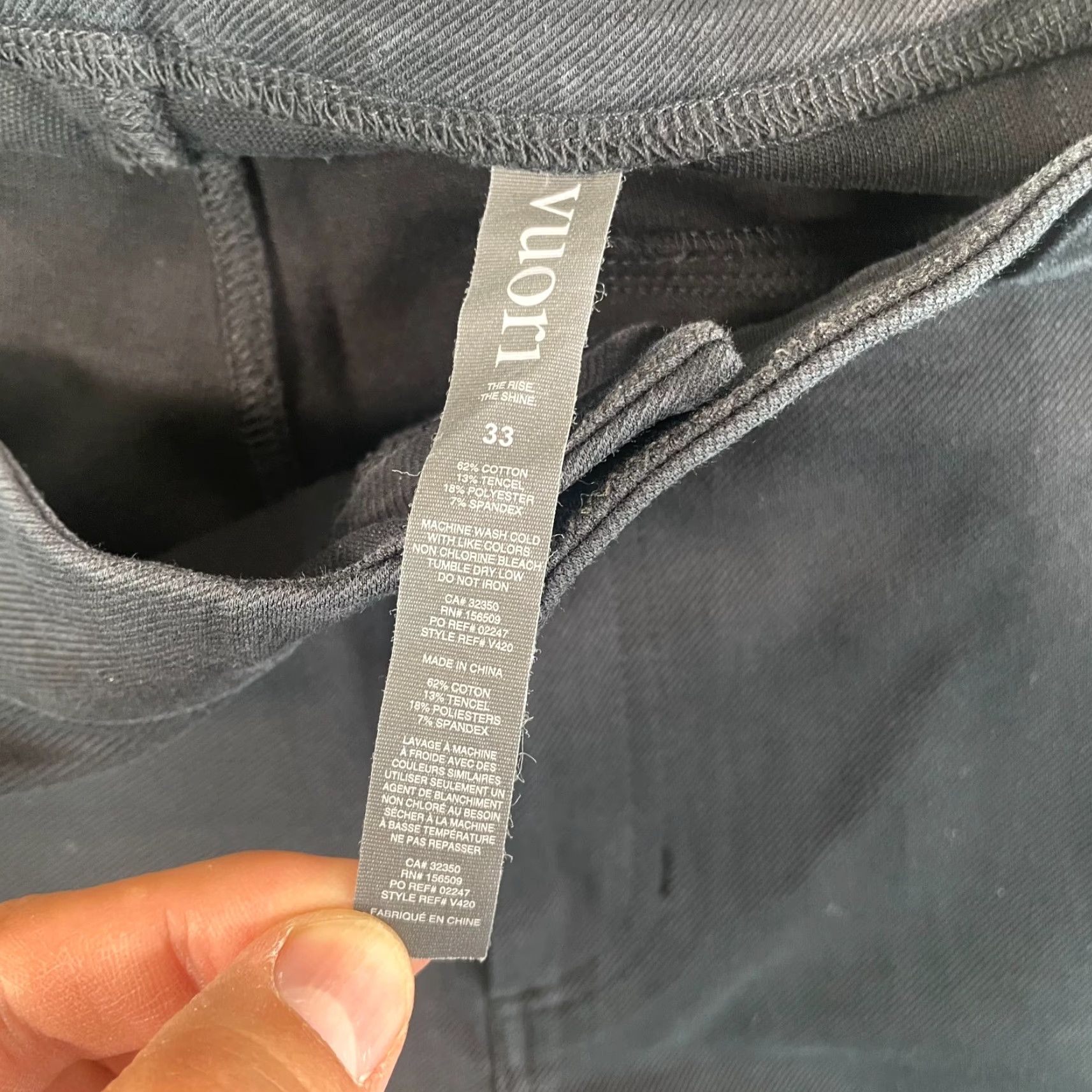 Vuori Vuori Everything Chino Pants Men 33x28 Black Stretch Performance Athleisure V420 Size US 33 - 3 Thumbnail