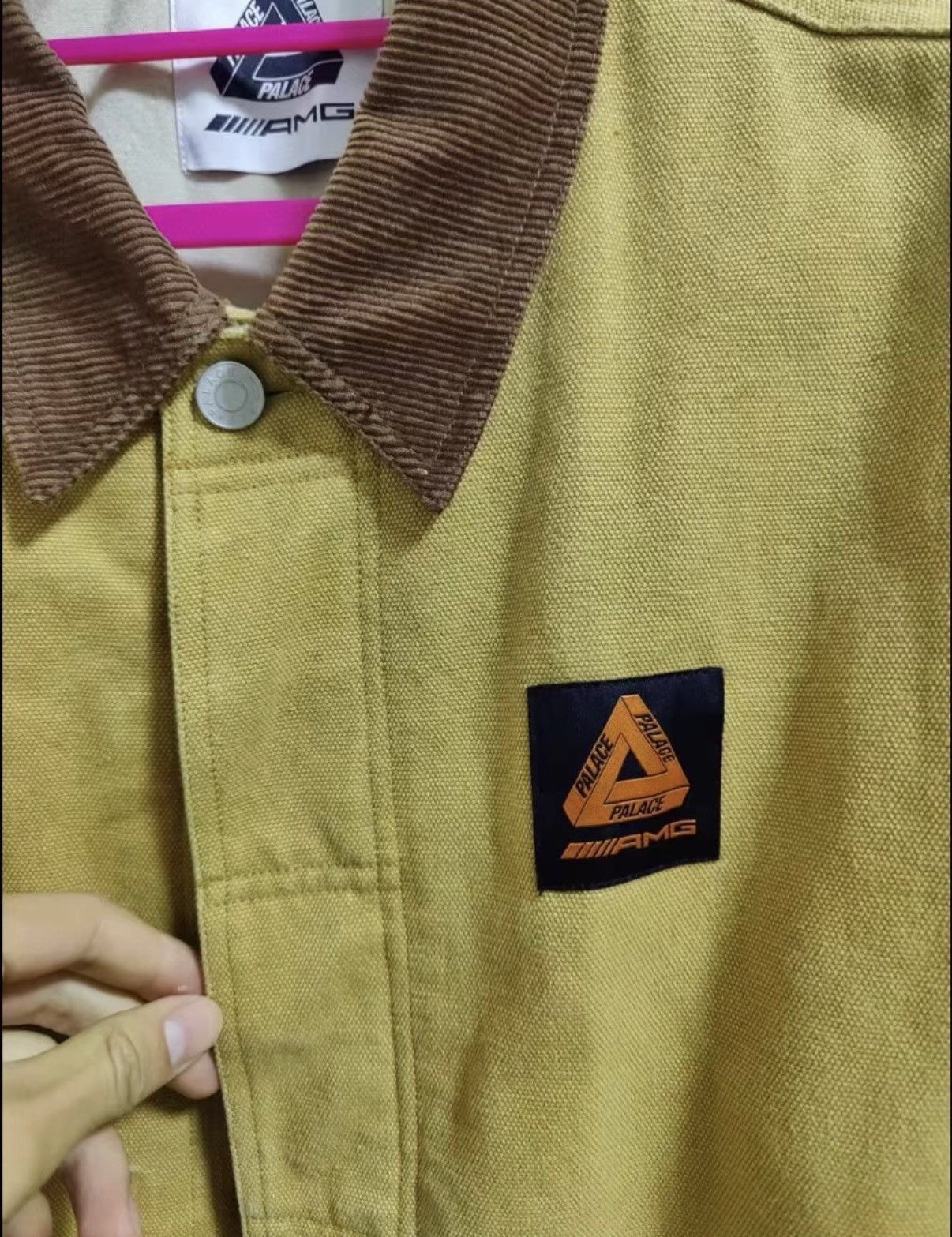 Palace Beige Collared Jacket with Embroidered Back Design Size US L / EU 52-54 / 3 - 4 Thumbnail