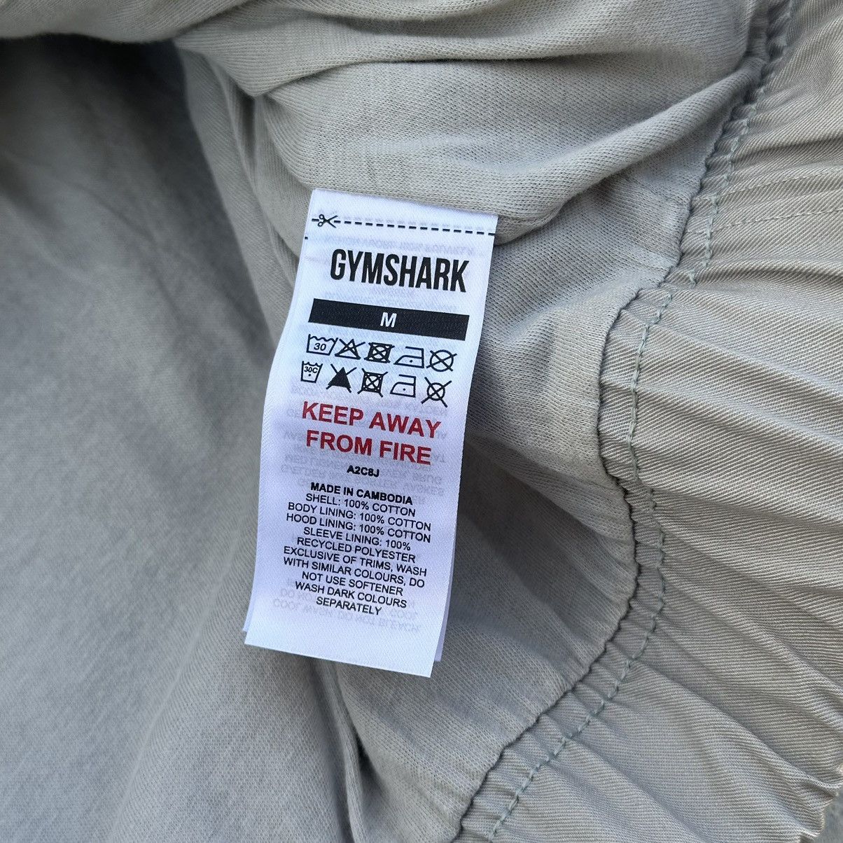 Gymshark Gymshark Oversized Stone Gray Hooded Jacket Size US M / EU 48-50 / 2 - 4 Thumbnail