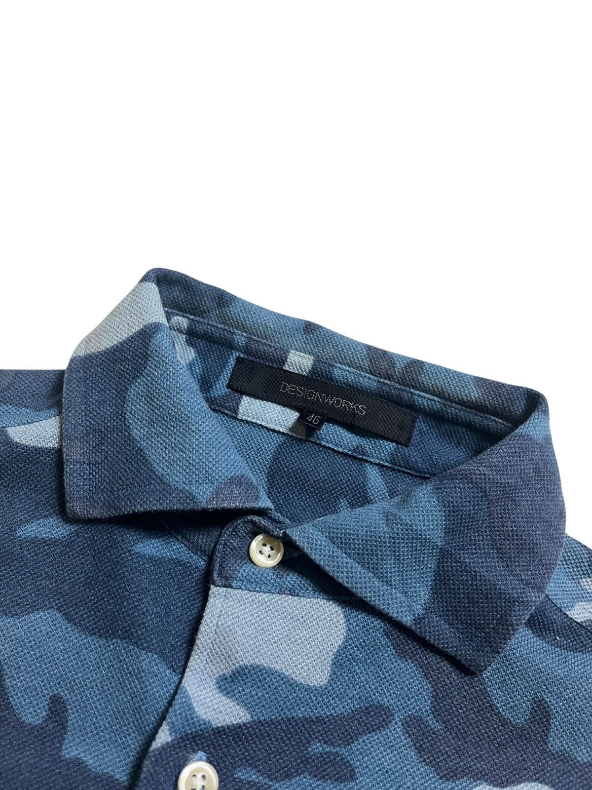 Beauty Beast × If Six Was Nine × Japanese Brand Designwork by Abahouse - camo blue slim fit shirt Size US M / EU 48-50 / 2 - 2 Thumbnail