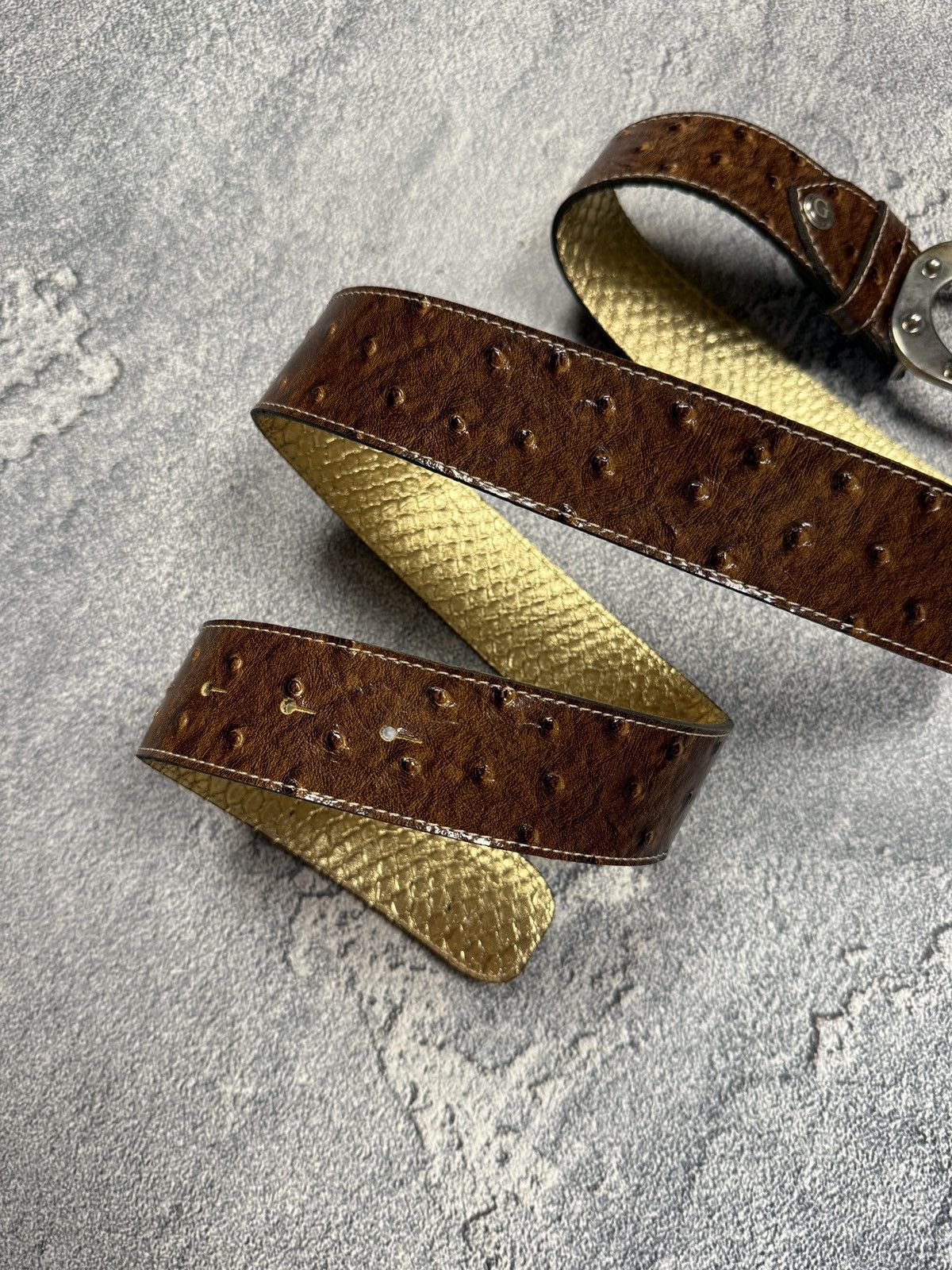 Guess Vintage Men’s Guess Leather Belt Size L Rare Designer Size ONE SIZE - 2 Thumbnail