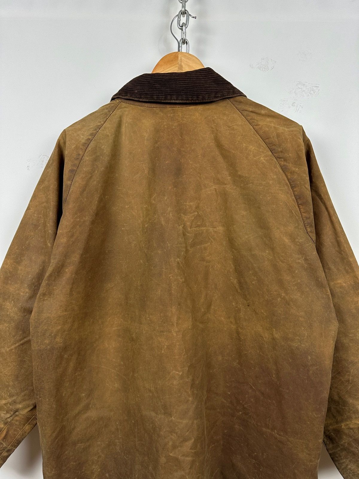 Barbour Vintage Barbour Beaufort Olive Brown Waxed Coat Jacket Size US XXL / EU 58 / 5 - 18 Thumbnail