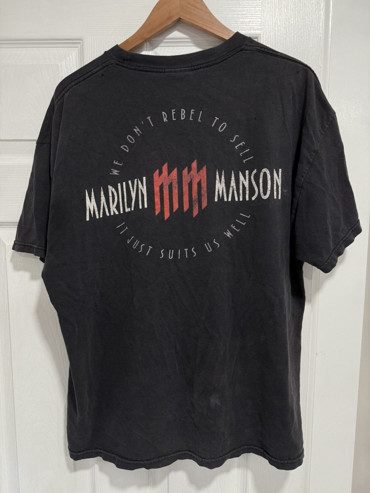 Band Tees × Marilyn Manson × Vintage Marilyn Manson The Bright Young Things Y2k Band Tshirt Size US XL / EU 56 / 4 - 4 Thumbnail