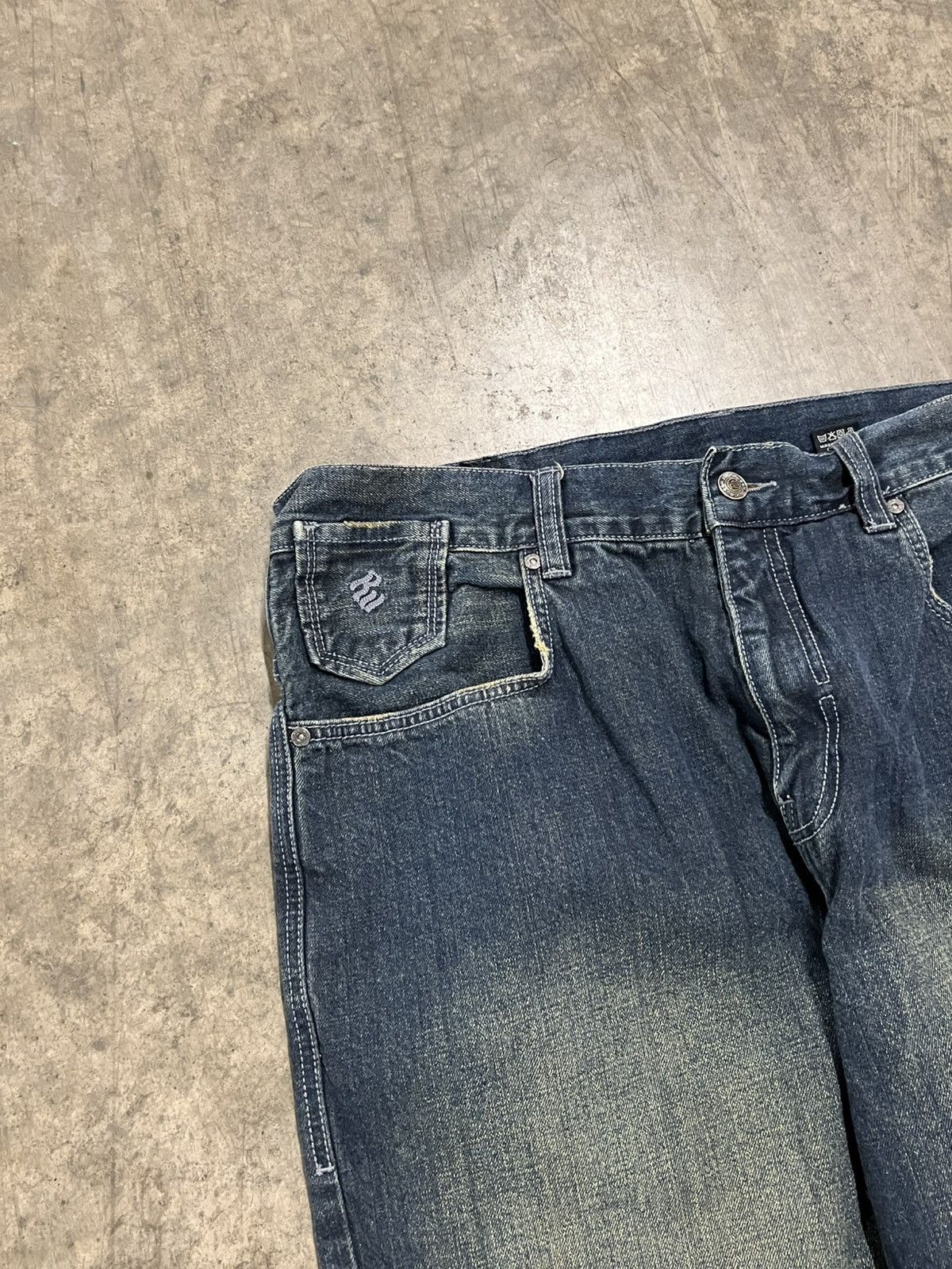 Rocawear × Vintage Y2k Roca wear baggy fit faded embroidered denim wide leg Size US 38 / EU 54 - 8 Thumbnail