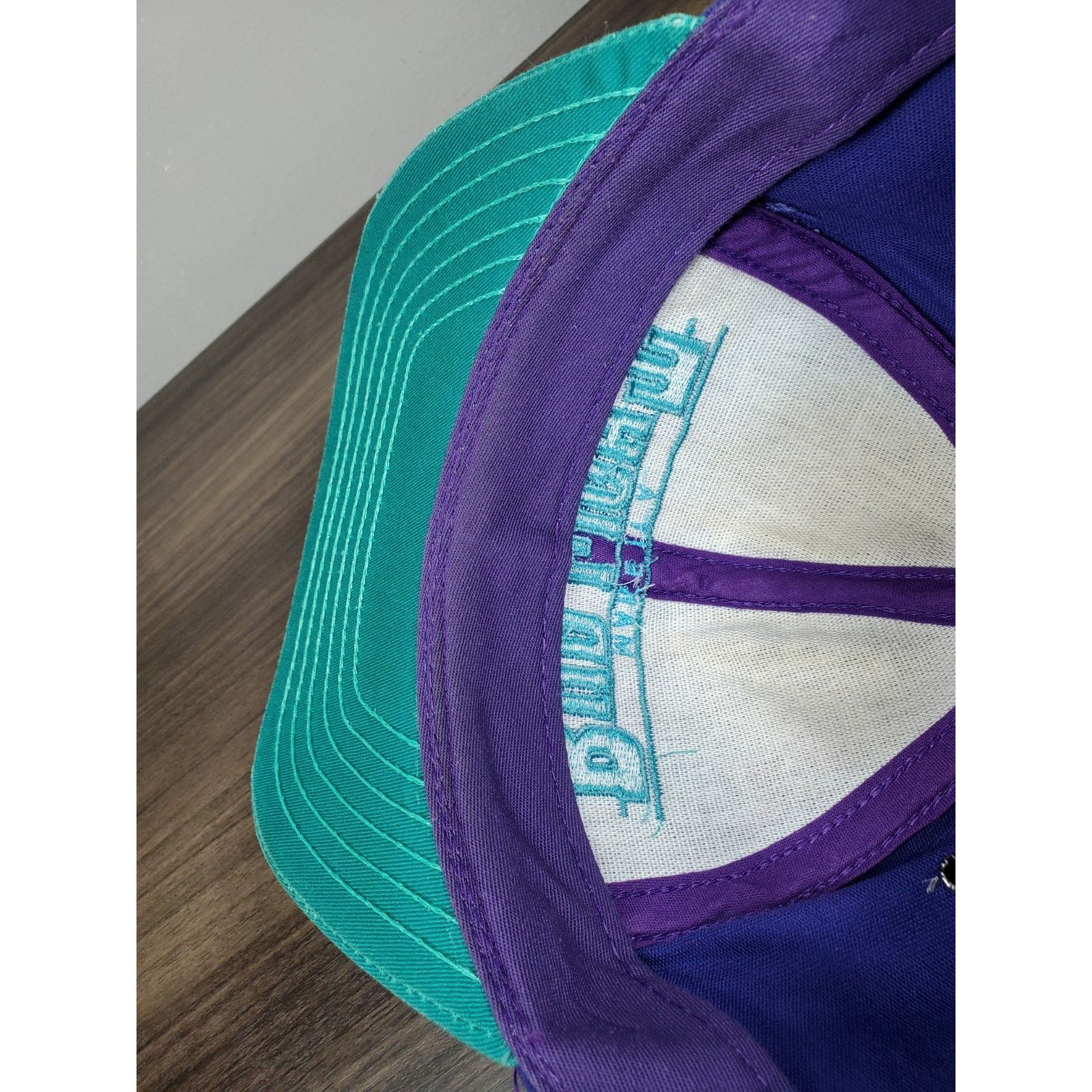 Budweiser × Vintage Make It A Bud Light Snapback Hat Cap Purple Teal USA Beer Ad Size ONE SIZE - 13 Thumbnail