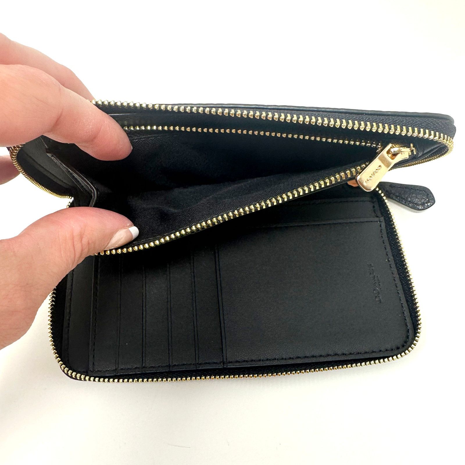Coach Coach Medium Id Zip Wallet in Black Leather C4124 New Size ONE SIZE - 5 Thumbnail
