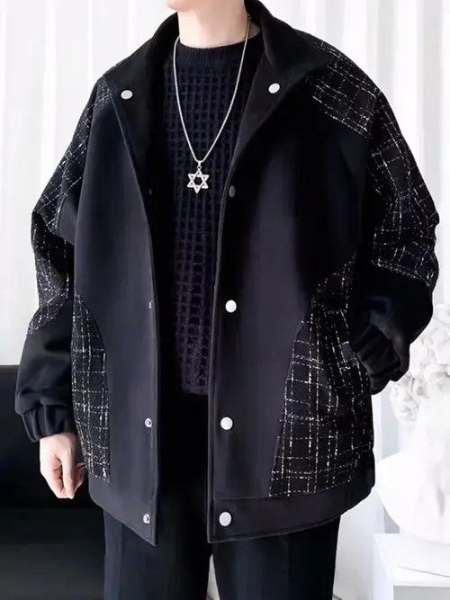 Other Korean fashion patchwork oversized jacket coat Size US XL / EU 56 / 4 - 6 Thumbnail